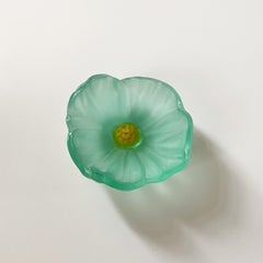 Crystal Flower Cactus Tray by Hilton McConnico for Daum, France, 1980s