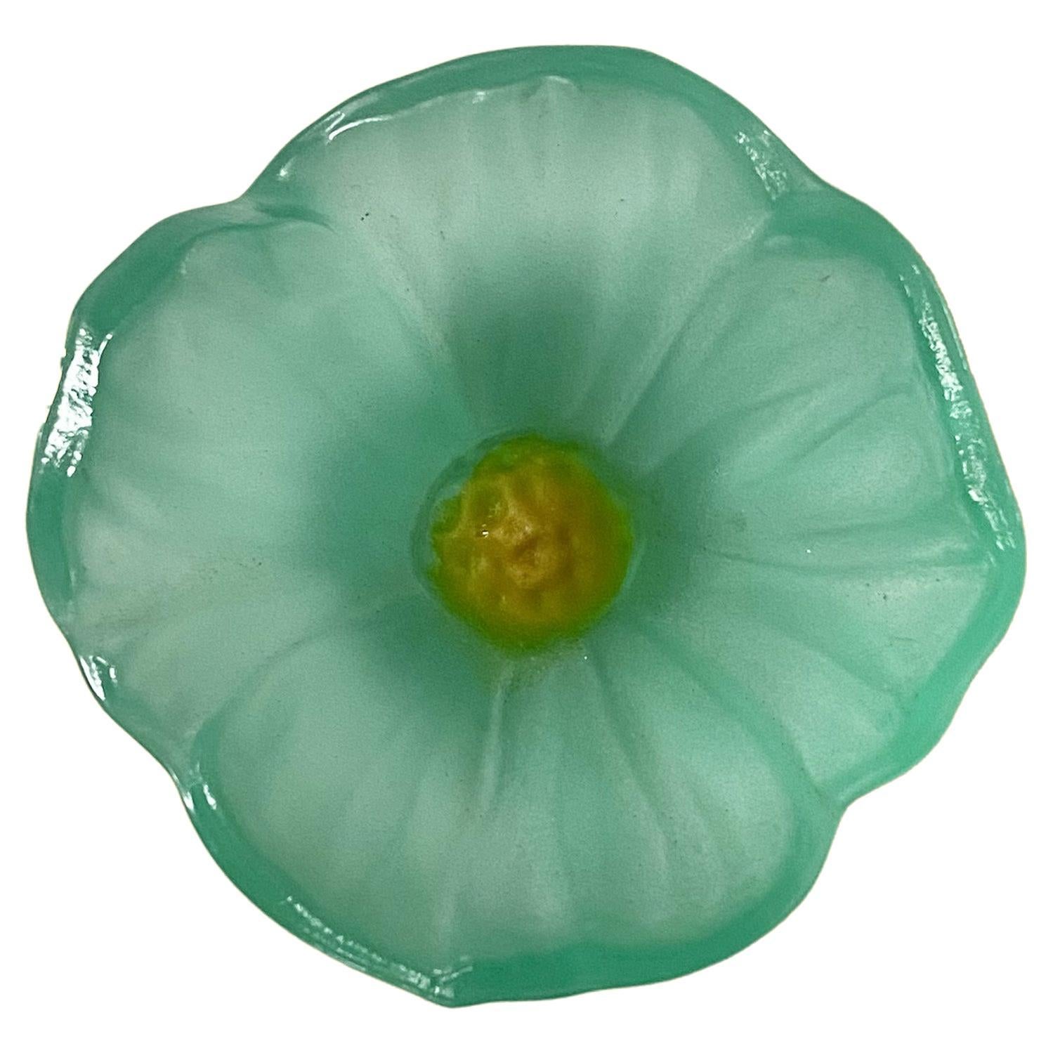 Crystal Flower Cactus Tray by Hilton McConnico for Daum, France, 1980s