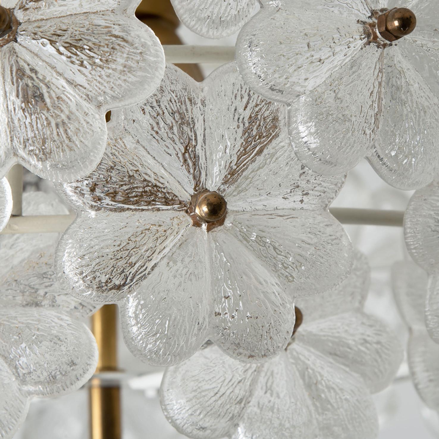 Other Crystal Flower Chandelier by Ernst Palme, Germany, 1970s