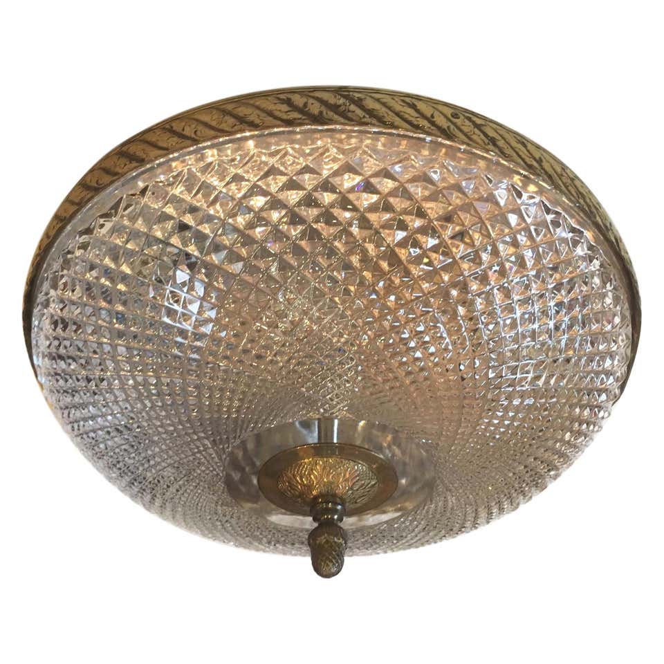 Crystal Flush Mount Light Fixture, 5-Light at 1stDibs