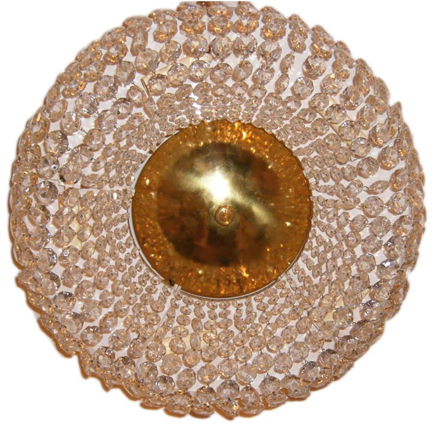 Français Lights encastrées en cristal en vente