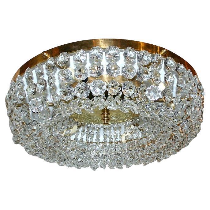 Crystal Flush Mounted Light Fixture