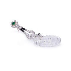 Crystal Flute Diamond Art Deco Style Earring