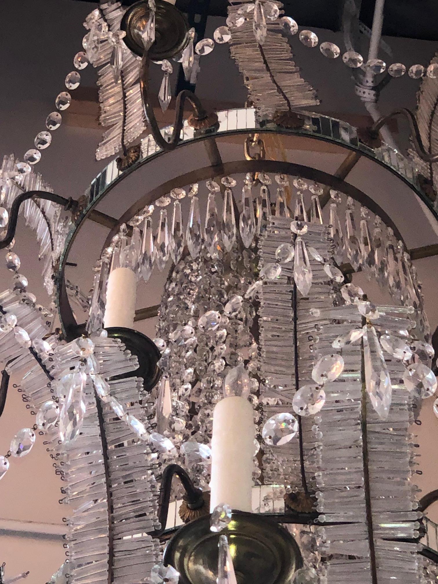 19th Century Crystal French Style Chandelier For Sale