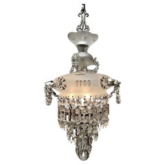 Crystal & Frosted Glass Lantern, England, Circa:1850