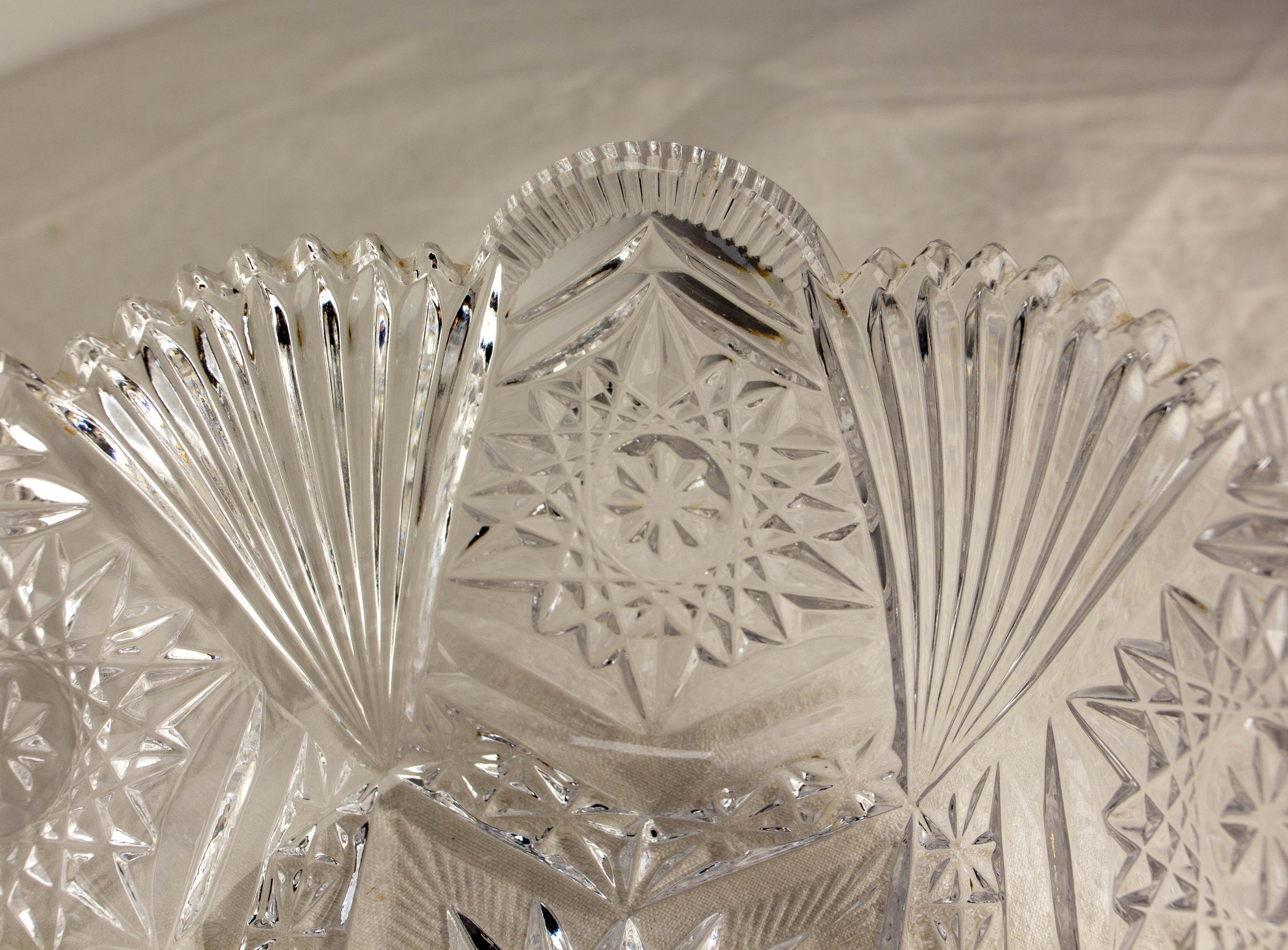 Frutero o centro de mesa de cristal hacia 1960 en venta 2