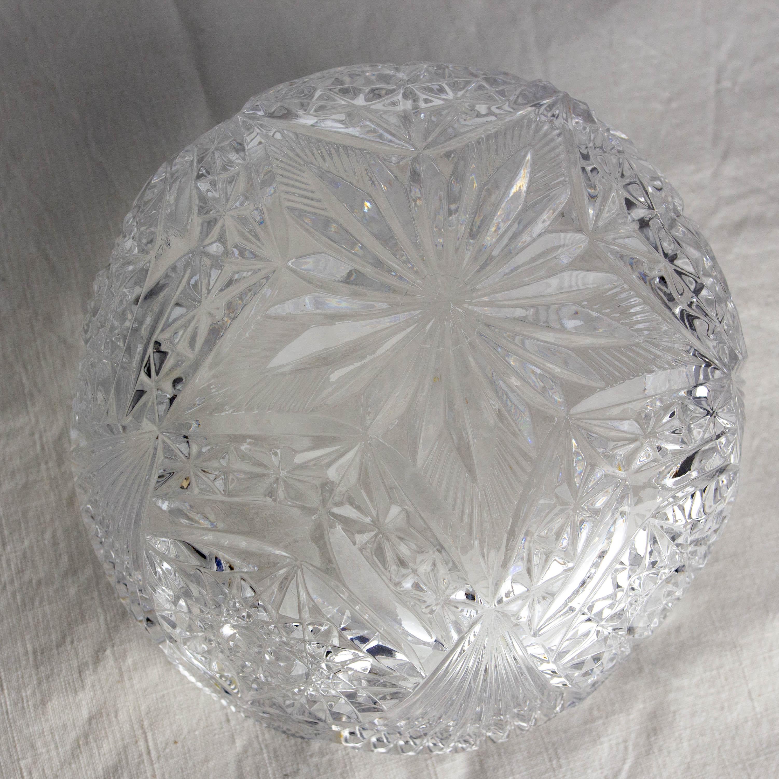 Frutero o centro de mesa de cristal hacia 1960 en venta 3
