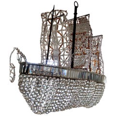 Crystal Galleon Chandelier, Italy, 1950