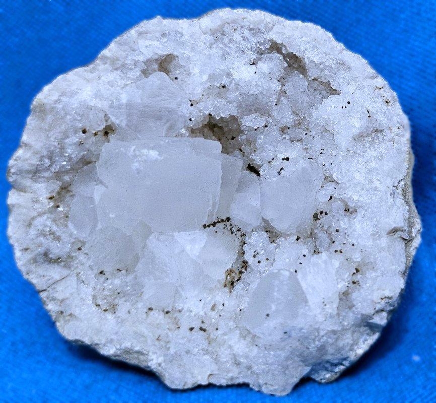 Organic Modern Crystal Geode Natural Specimen with Druzy & Chunks For Sale