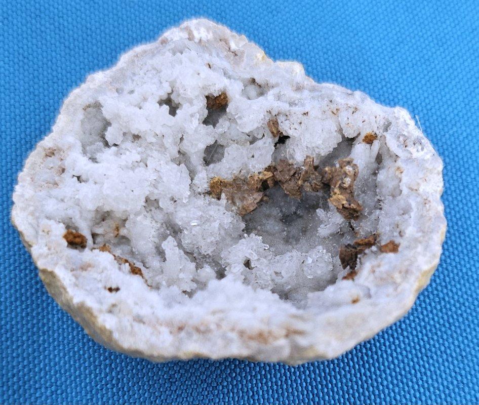 Crystal Geode Natural Specimen with Rich Amber-Hued Inclusions For Sale ...