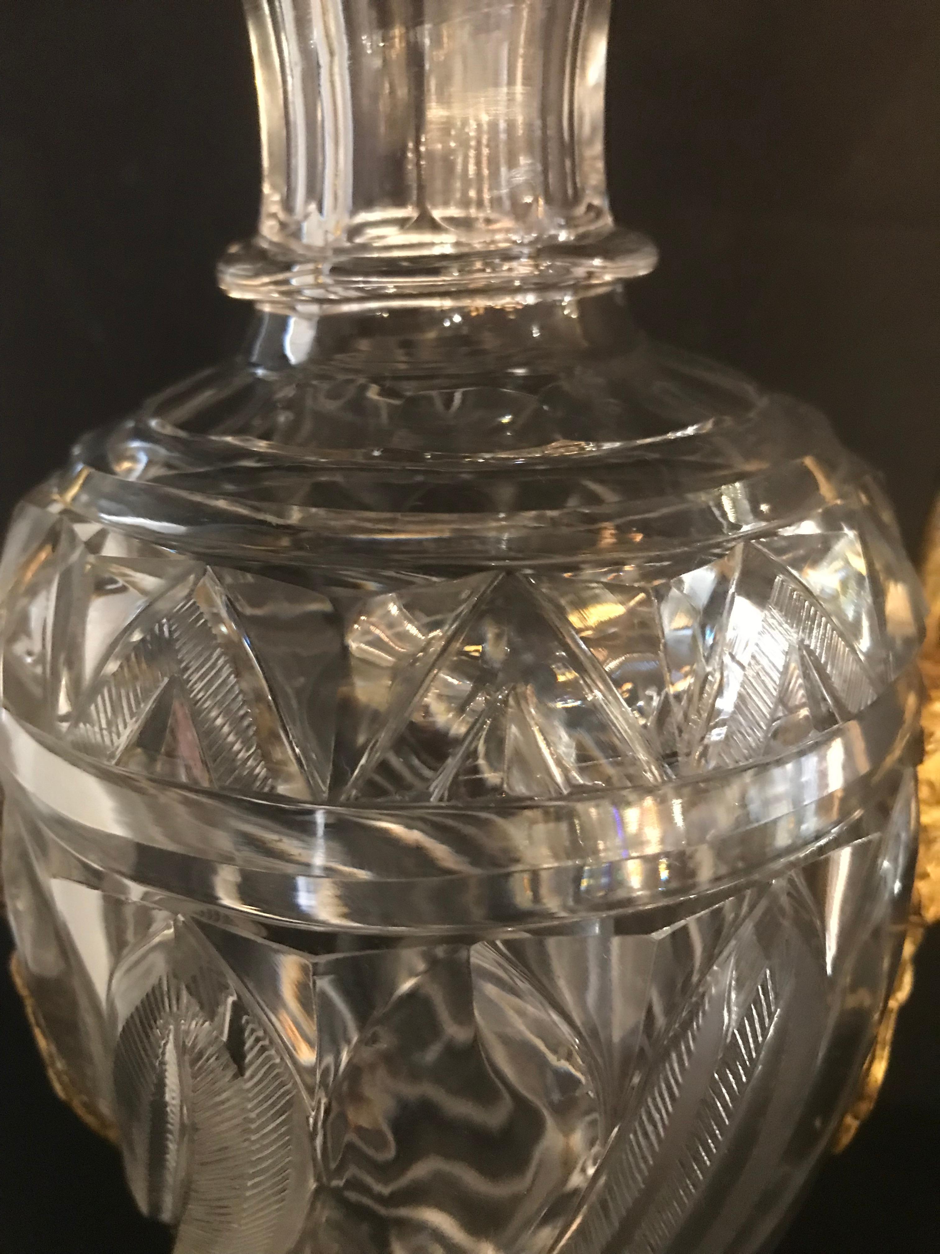 Crystal & Gilt Bronze Vase For Sale 1