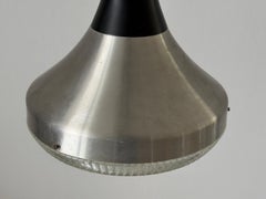 Crystal Glass and Metal Frame Ceiling Lamp, 1960s, Germany