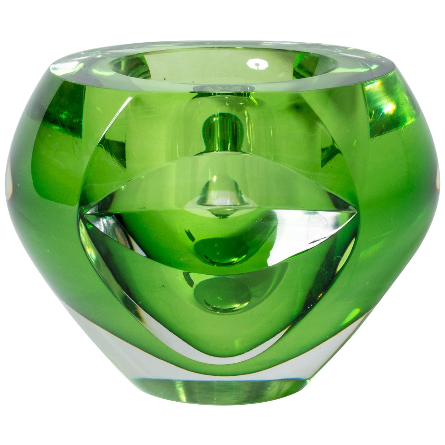 Crystal glass bowl by Mona Morales-Schildt For Sale