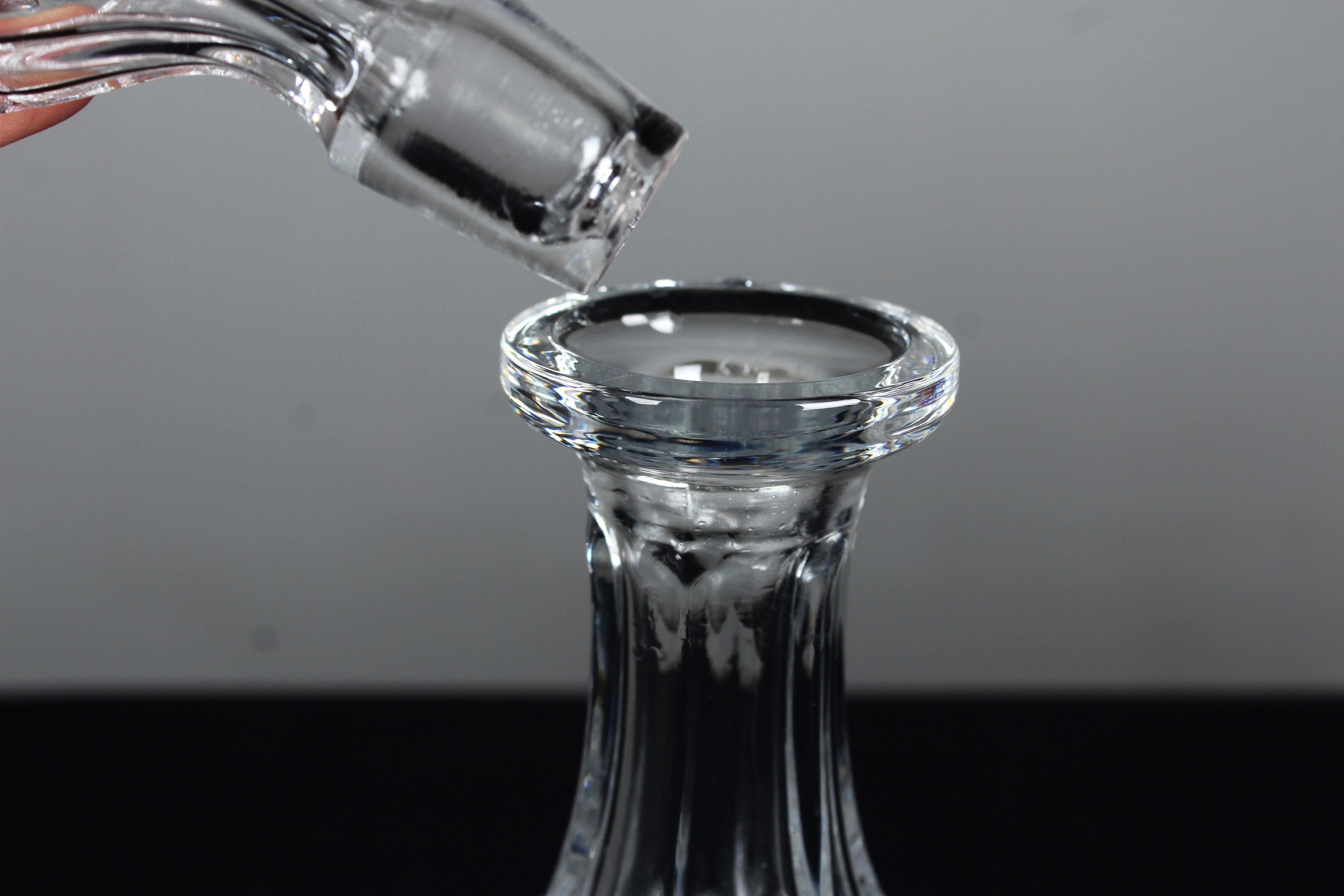 Crystal Glass Carafe, 20th Century, 28 cm In Good Condition For Sale In Greven, DE