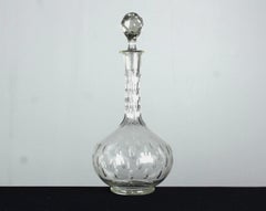 Crystal Glass Carafe, 20th Century, Hand-Carved, 31 cm