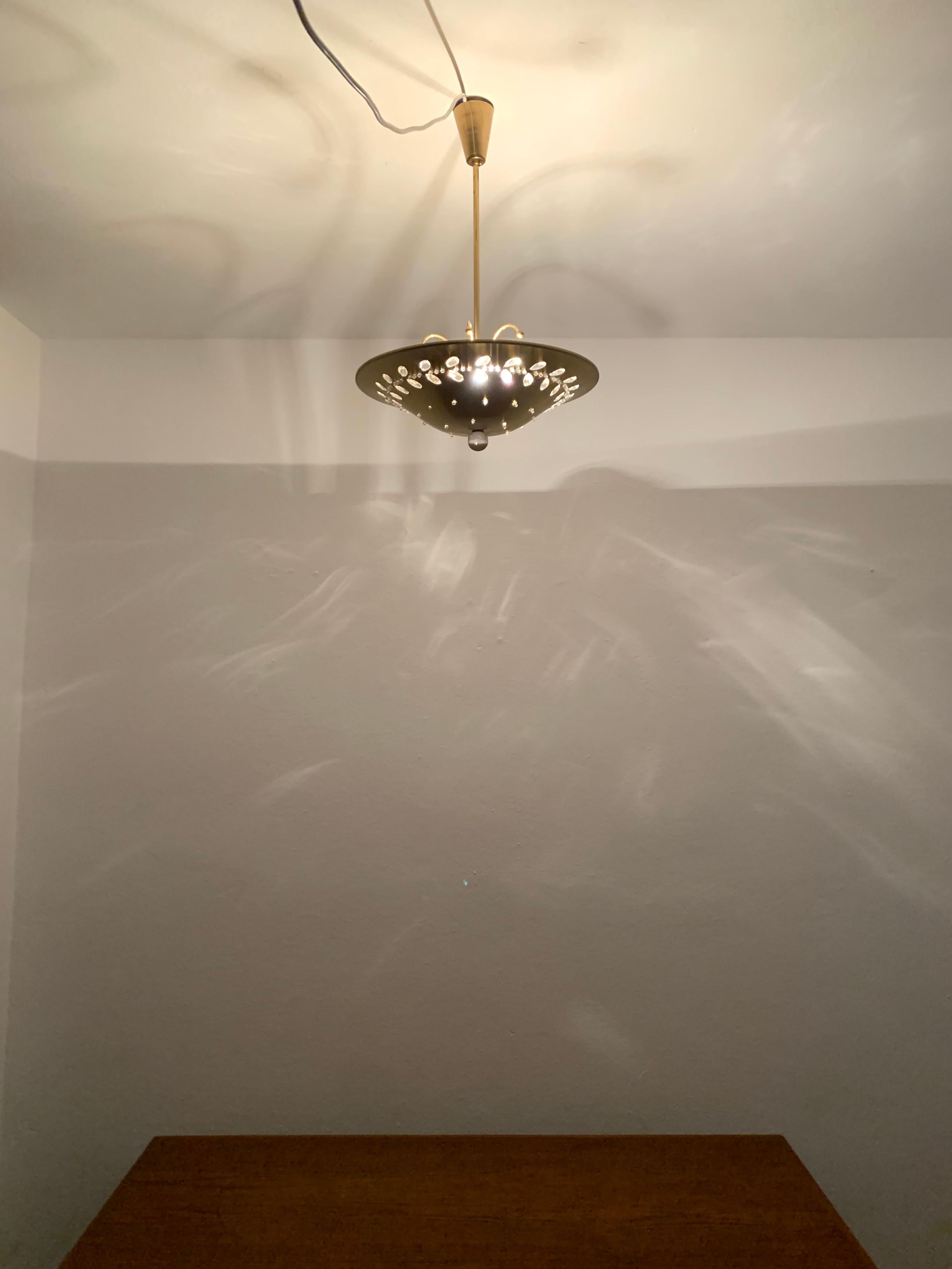 Crystal Glass Ceiling Lamp For Sale 3