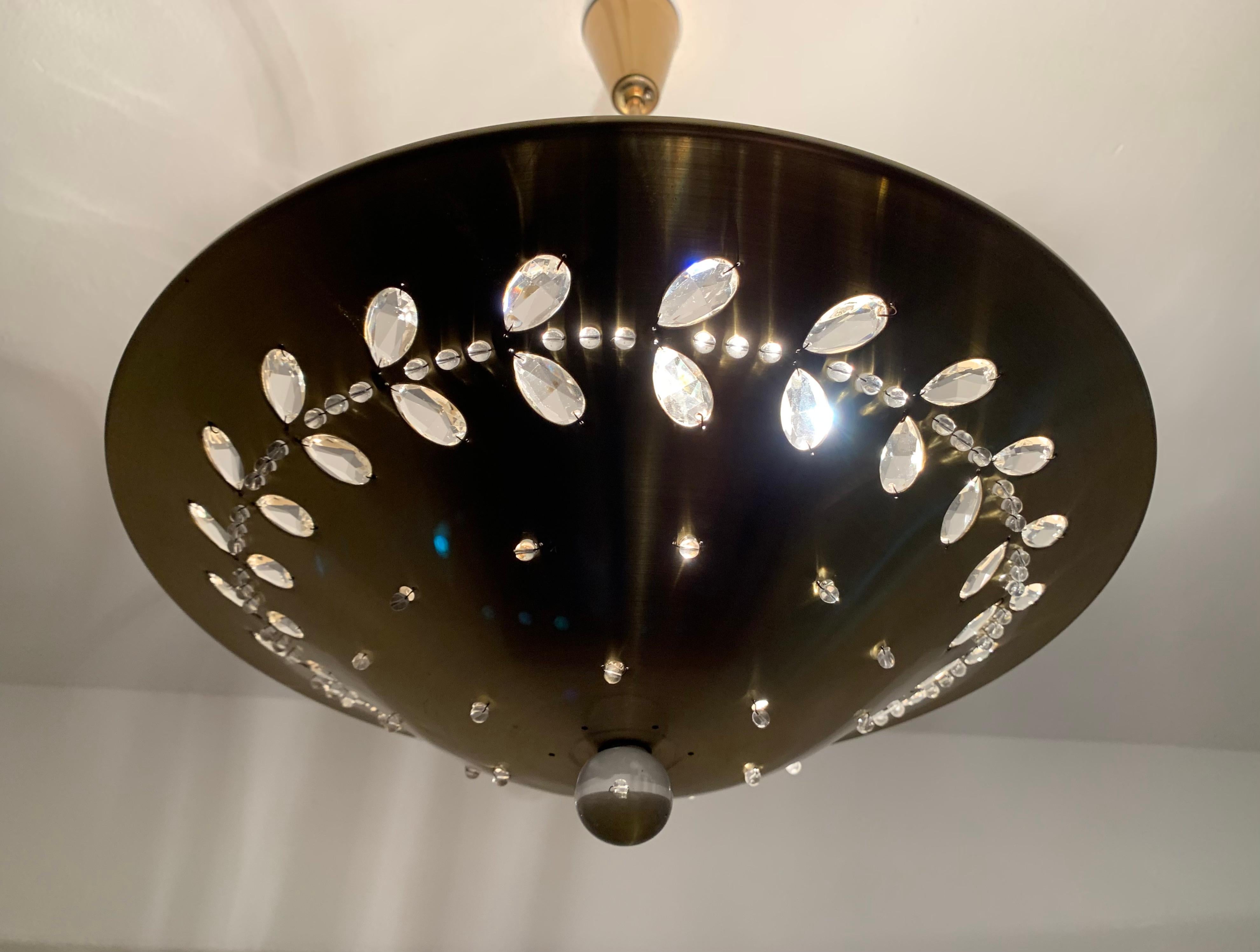 Crystal Glass Ceiling Lamp For Sale 4
