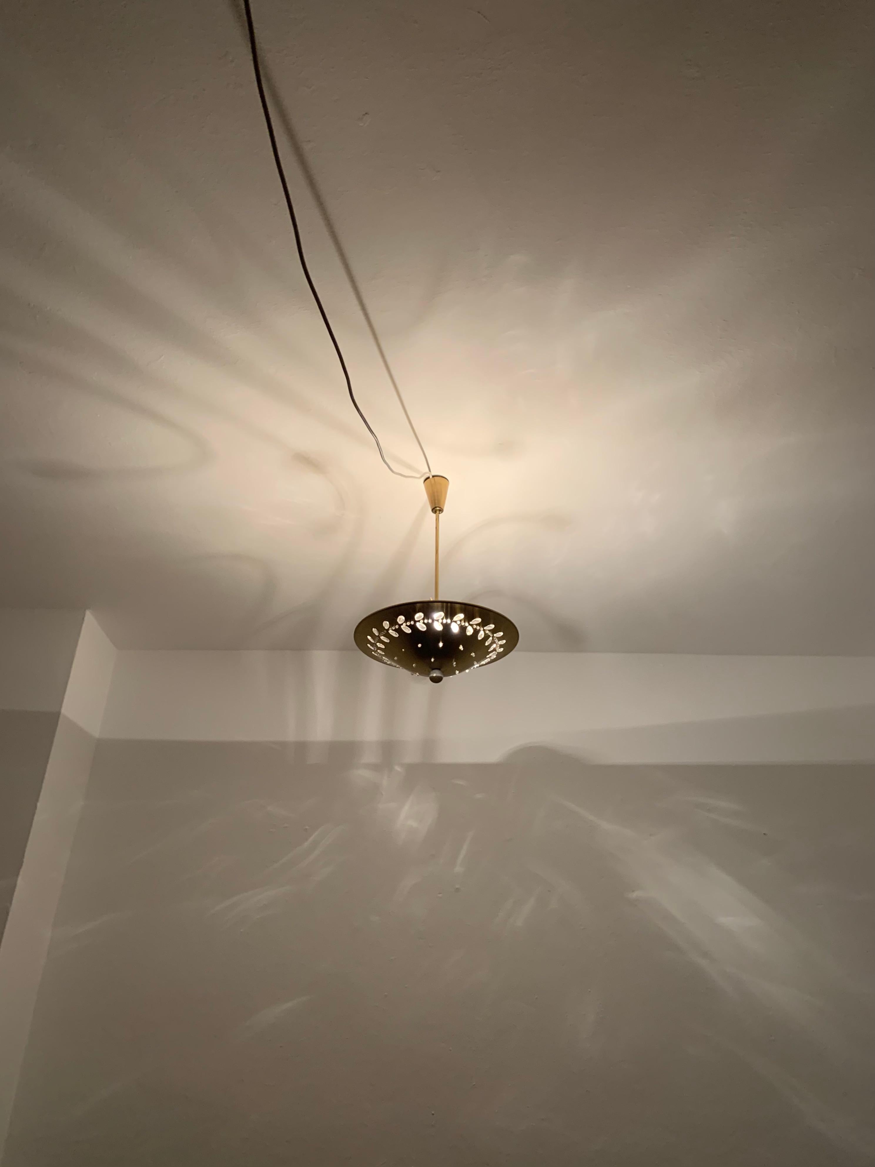 Crystal Glass Ceiling Lamp For Sale 6