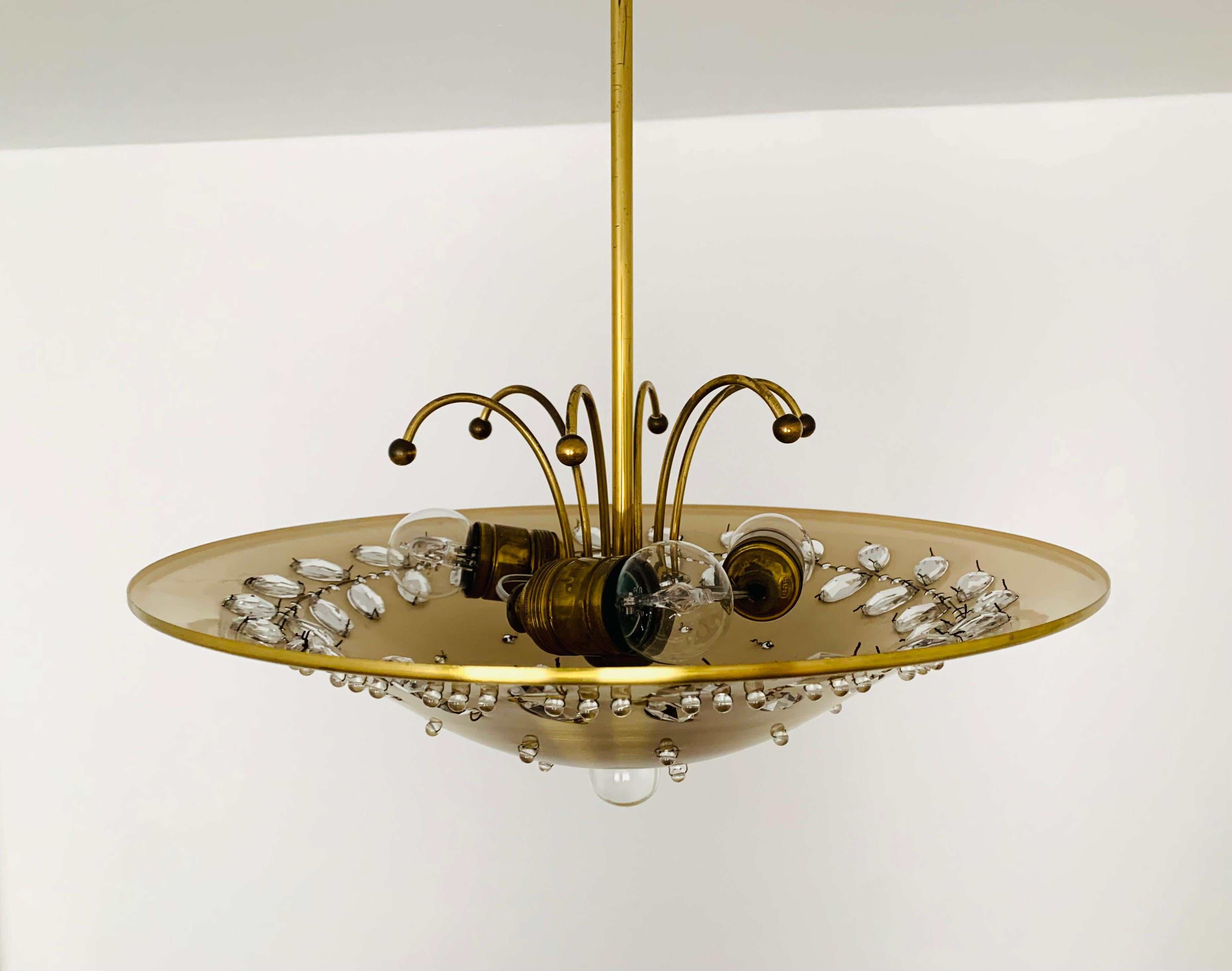 Metal Crystal Glass Ceiling Lamp For Sale