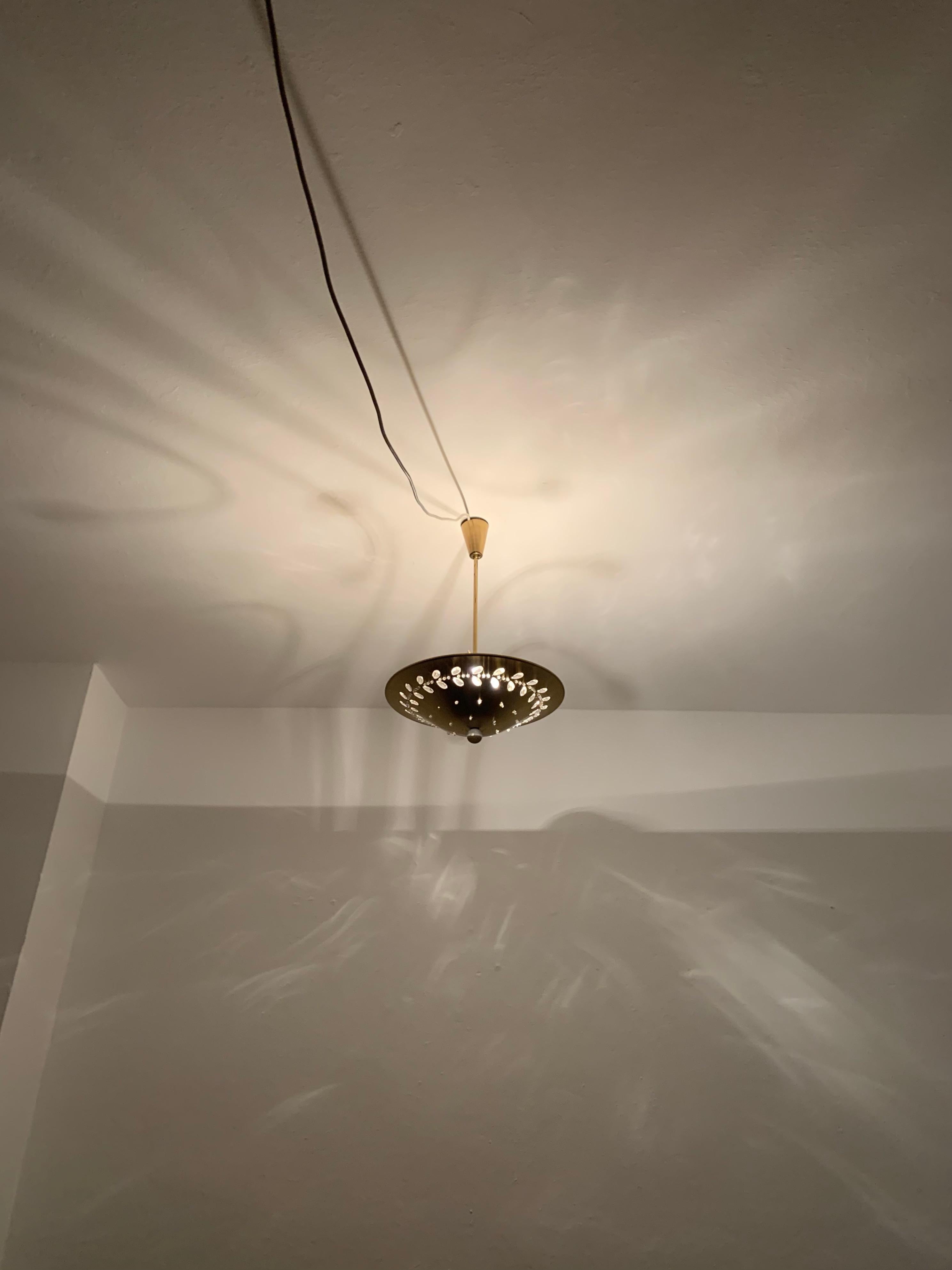 Crystal Glass Ceiling Lamp For Sale 1