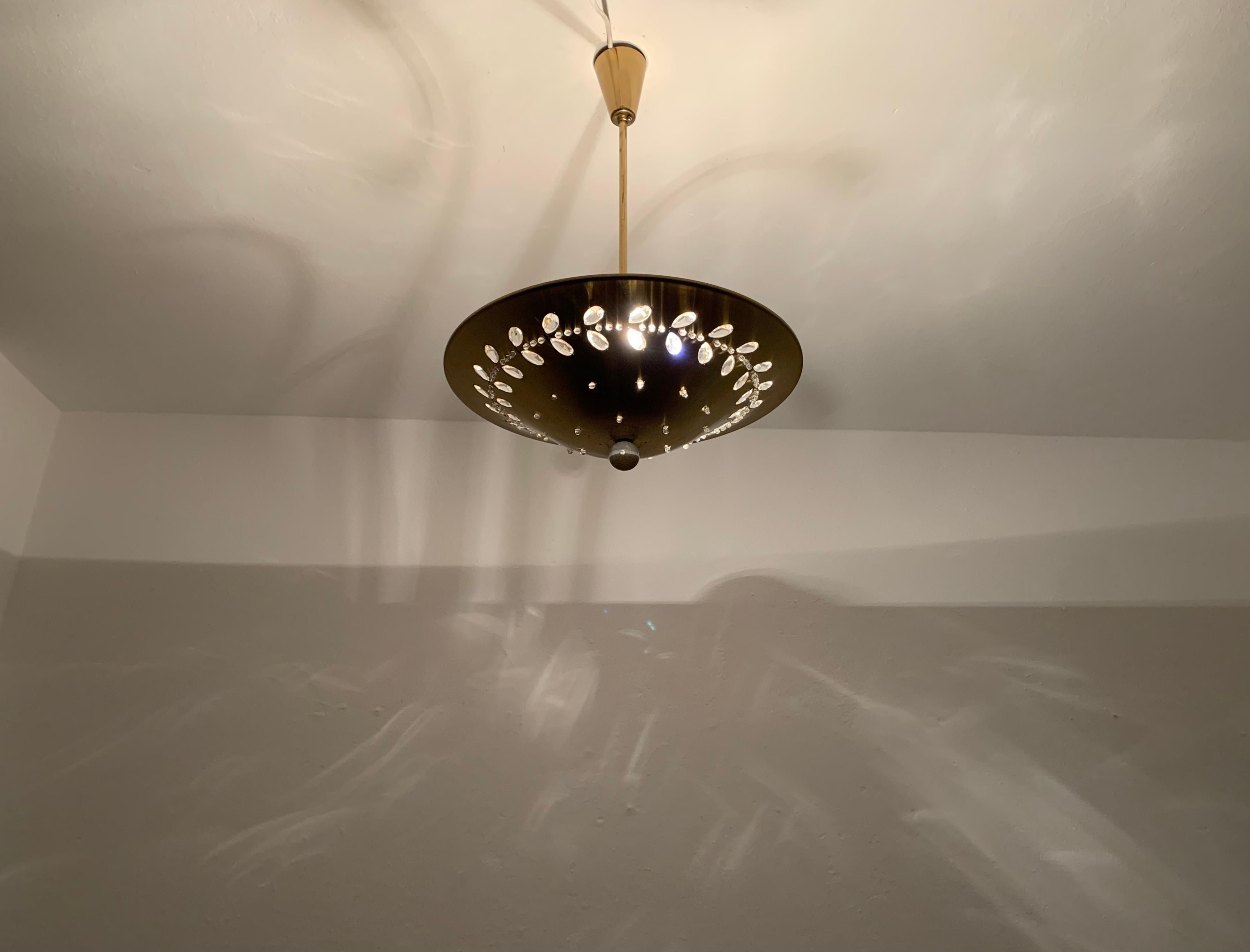 Crystal Glass Ceiling Lamp For Sale 2