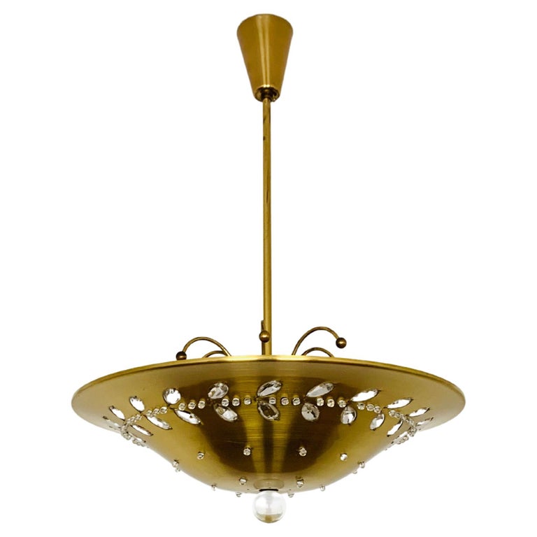 Crystal Glass Ceiling Lamp For Sale at 1stDibs