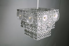 Crystal Glass Chandelier, 1970s