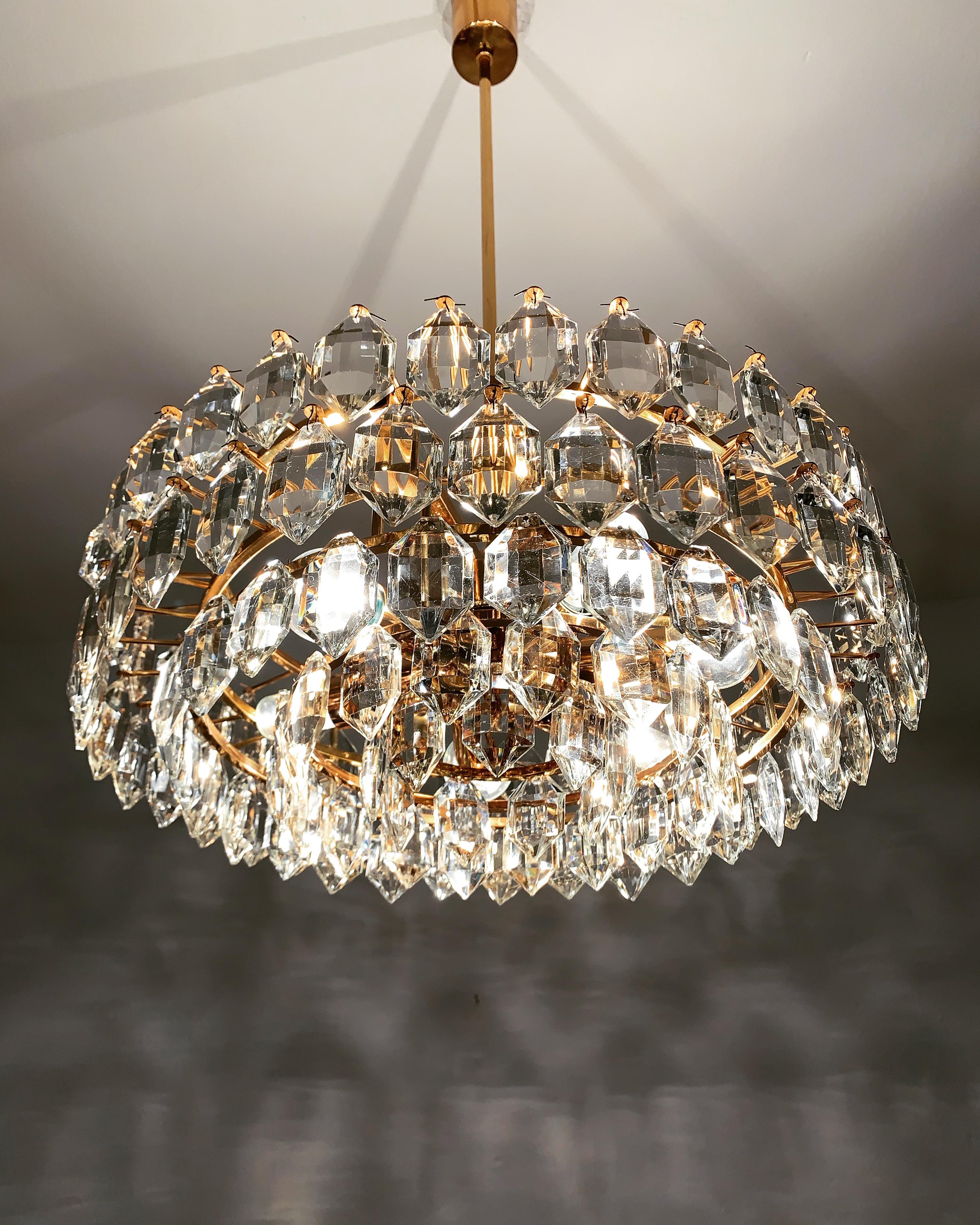 Lustre en verre cristallin de Bakalowits en vente 5