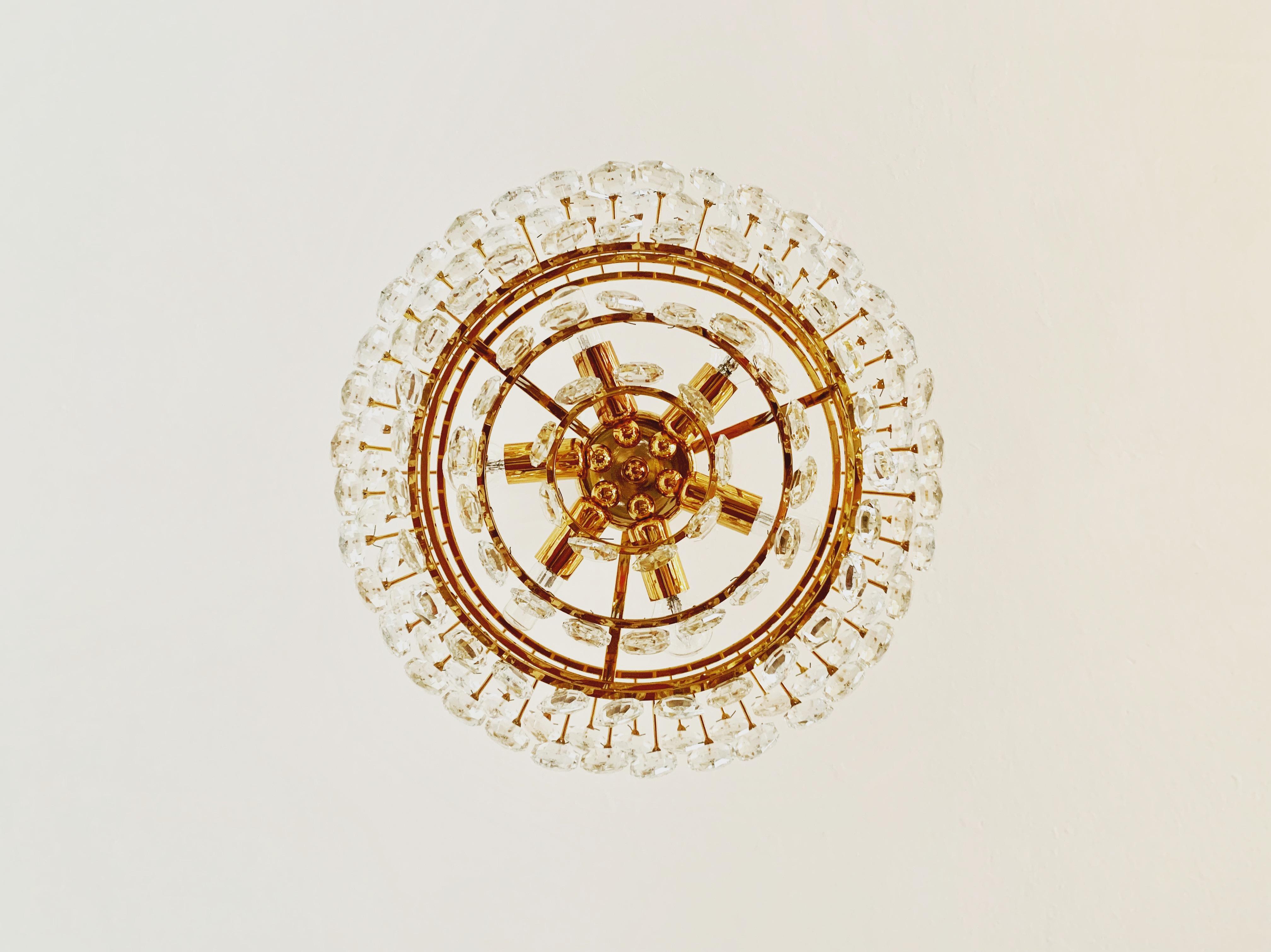 Lustre en verre cristallin de Bakalowits en vente 1