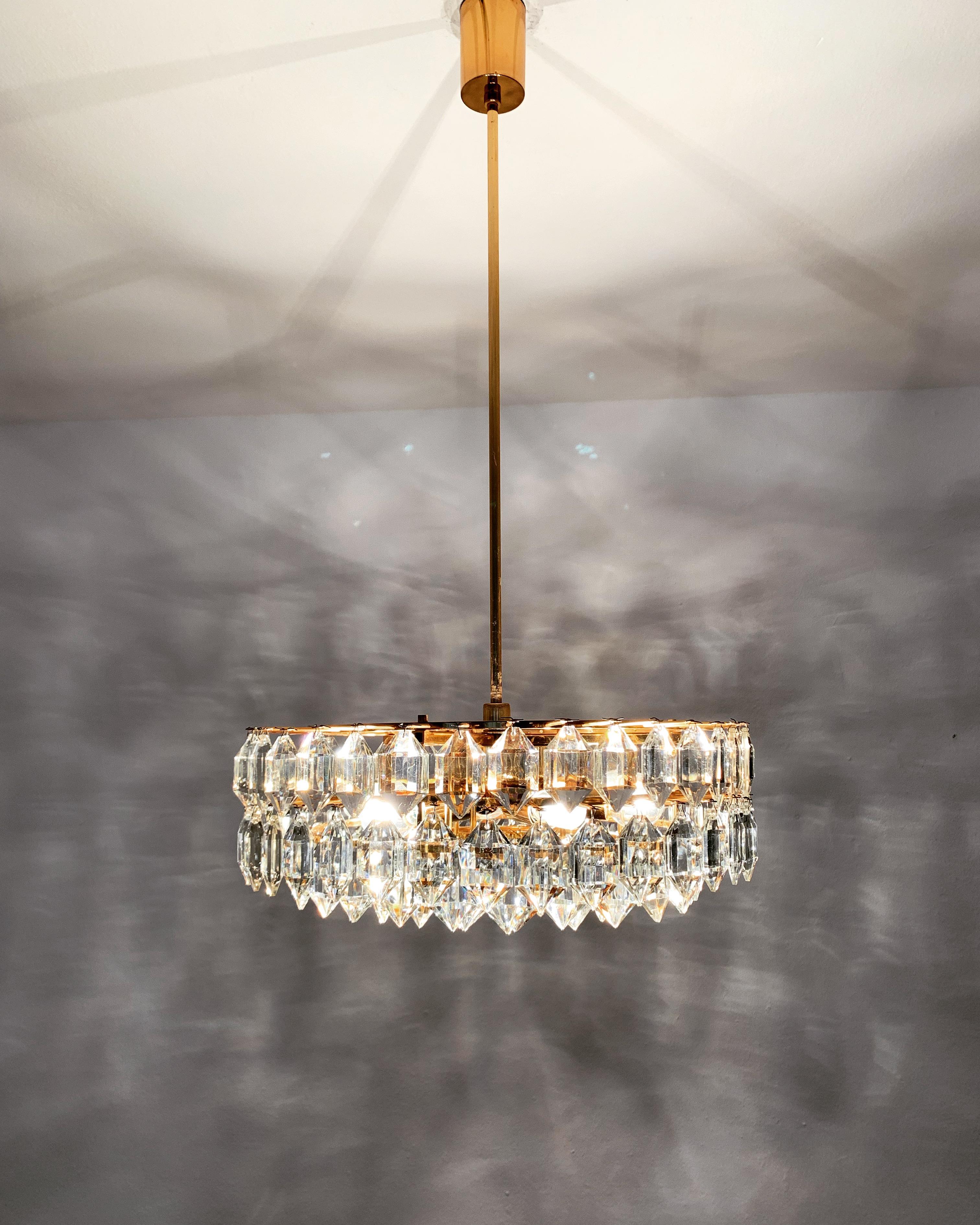 Lustre en verre cristallin de Bakalowits en vente 2