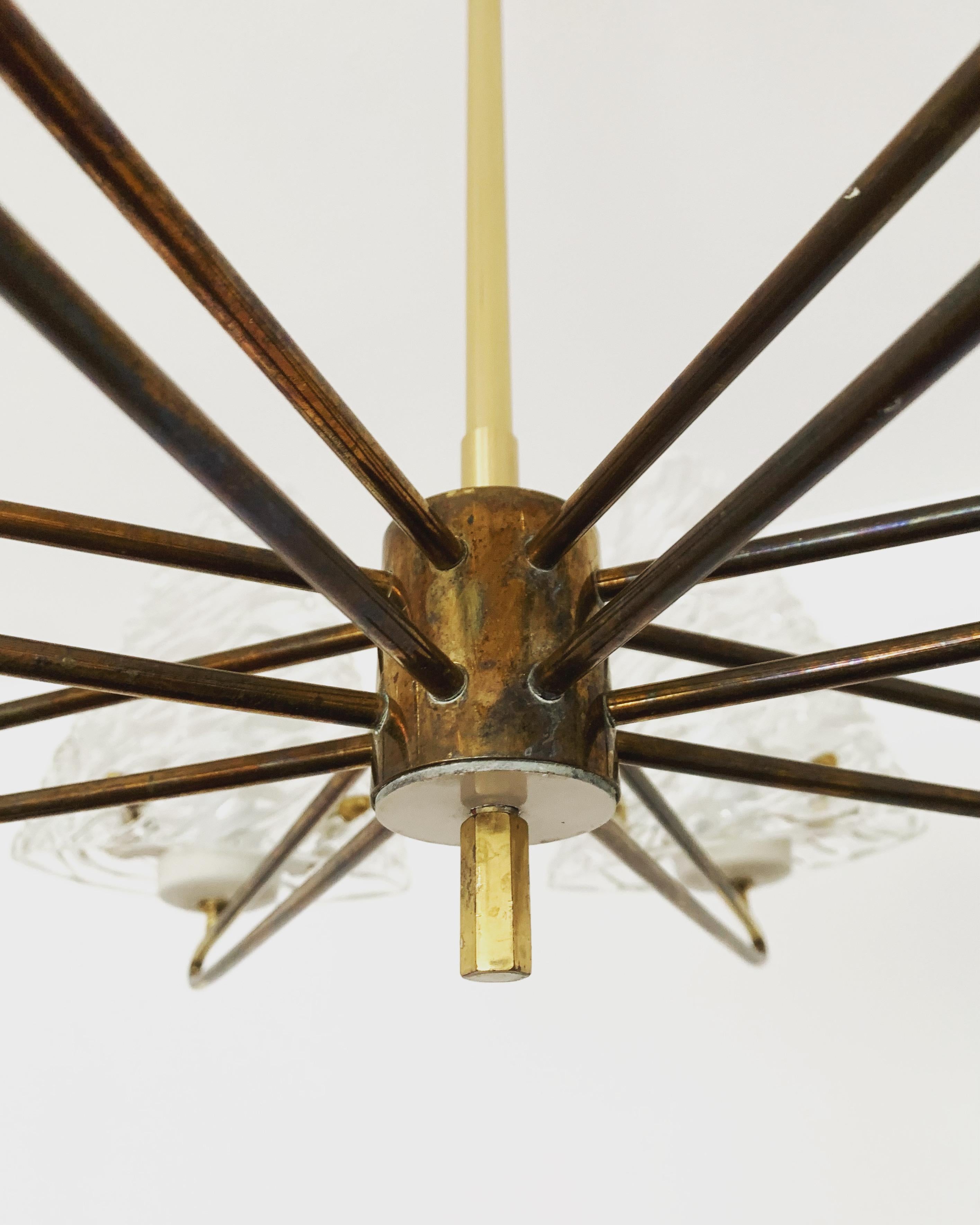 Lampadario in vetro di J.AT&T. Kalmar in vendita 8