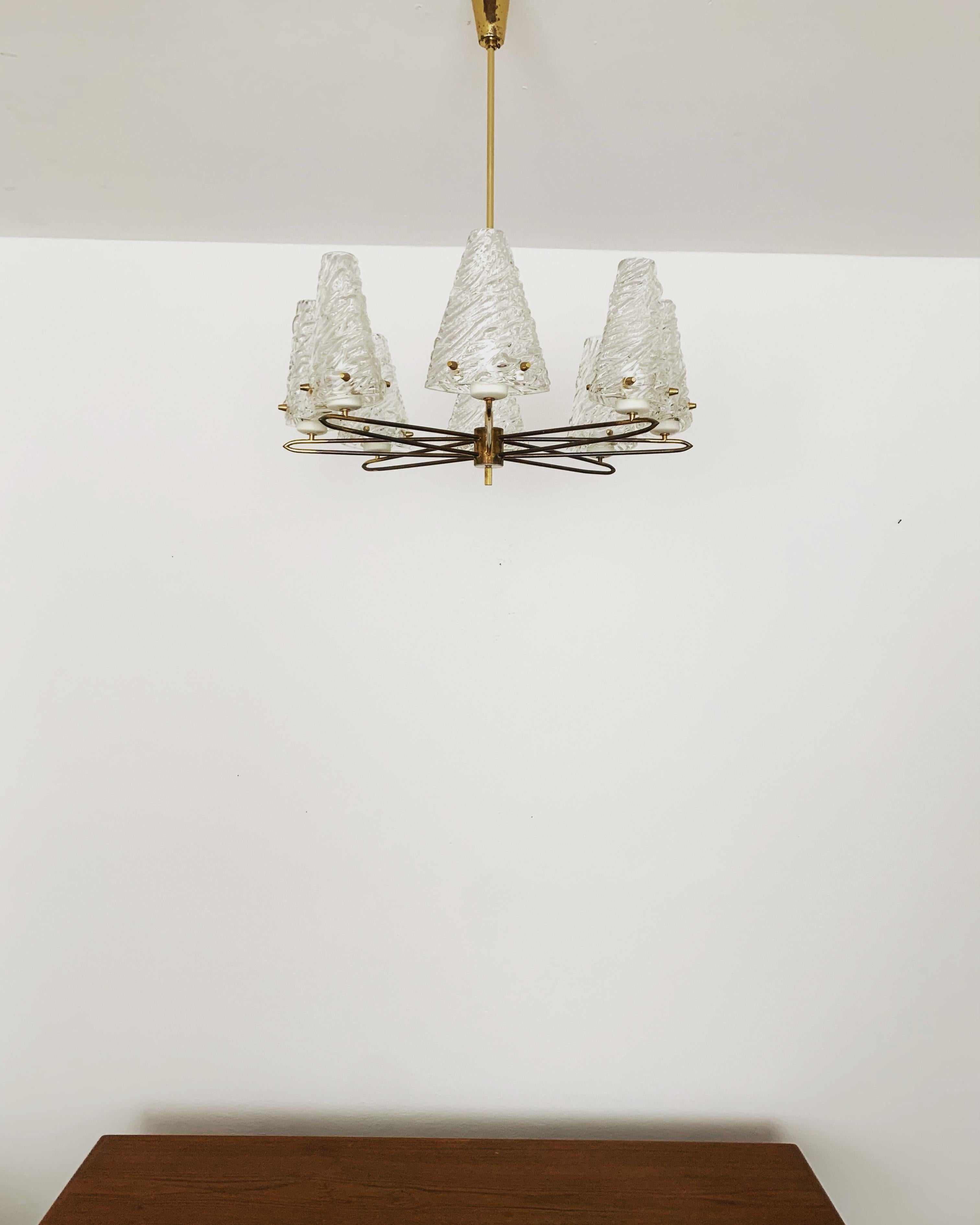 Lampadario in vetro di J.AT&T. Kalmar In condizioni buone in vendita a München, DE