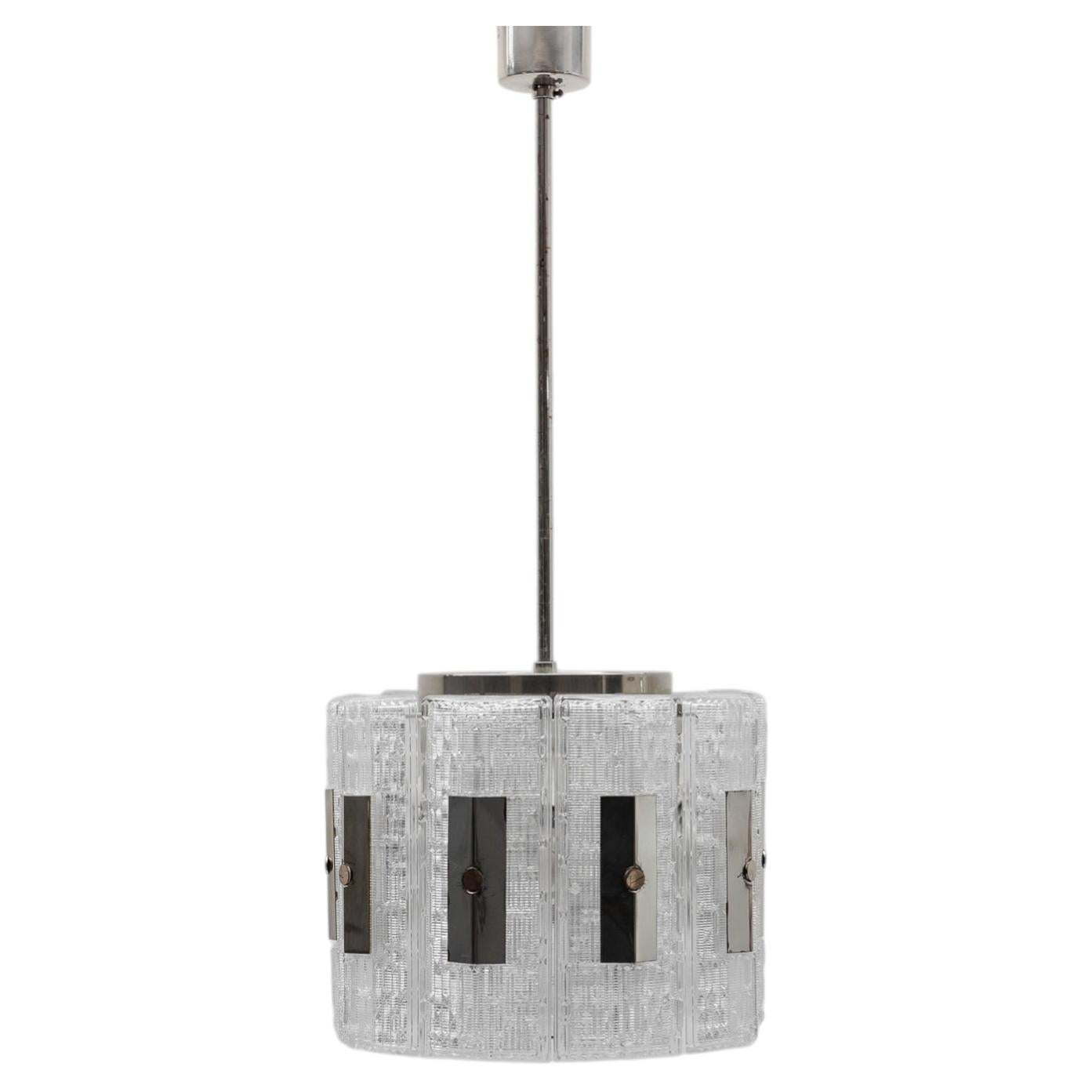 Crystal glass chandelier by Kaiser Leuchten, 1960s Germany