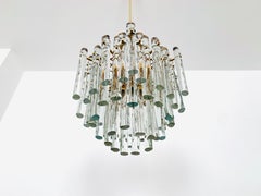 Lampadario in vetro cristallo di Kinkeldey