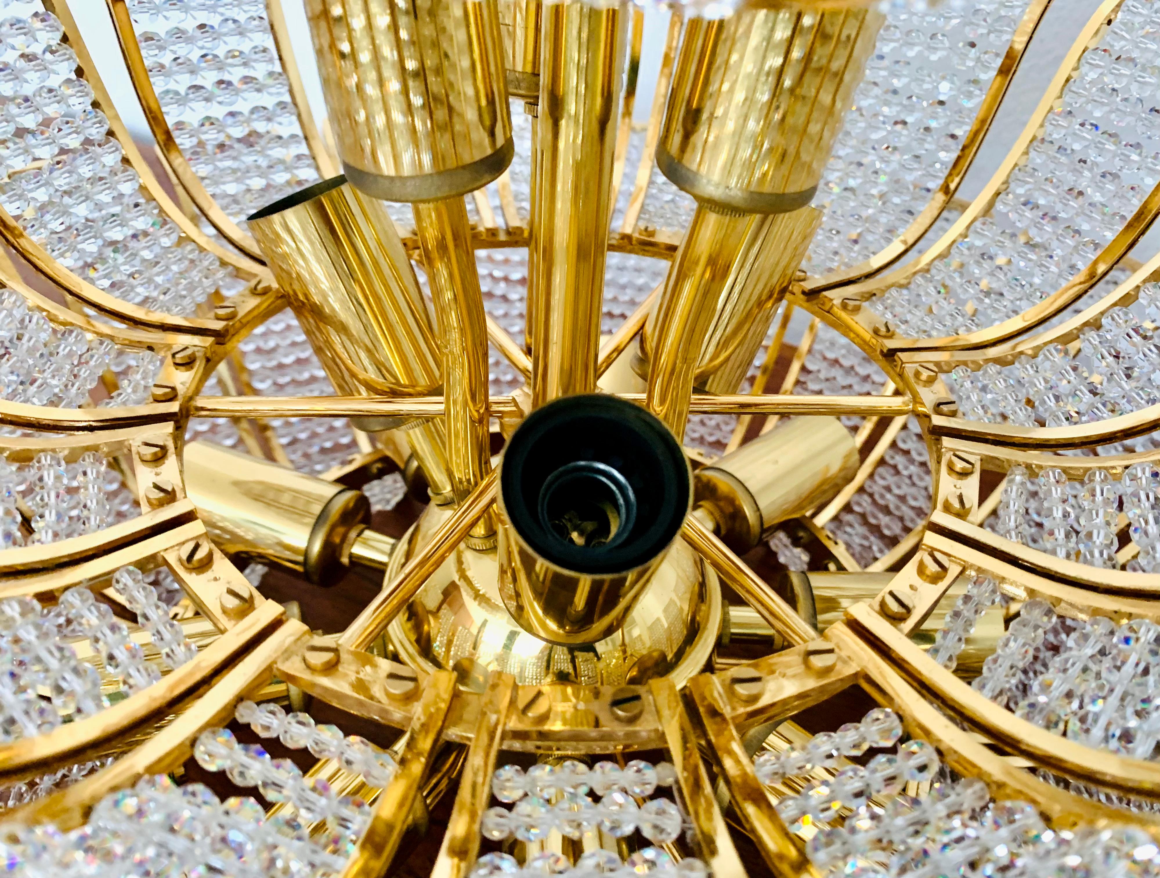 Lampadario in cristallo di Palwa in vendita 11