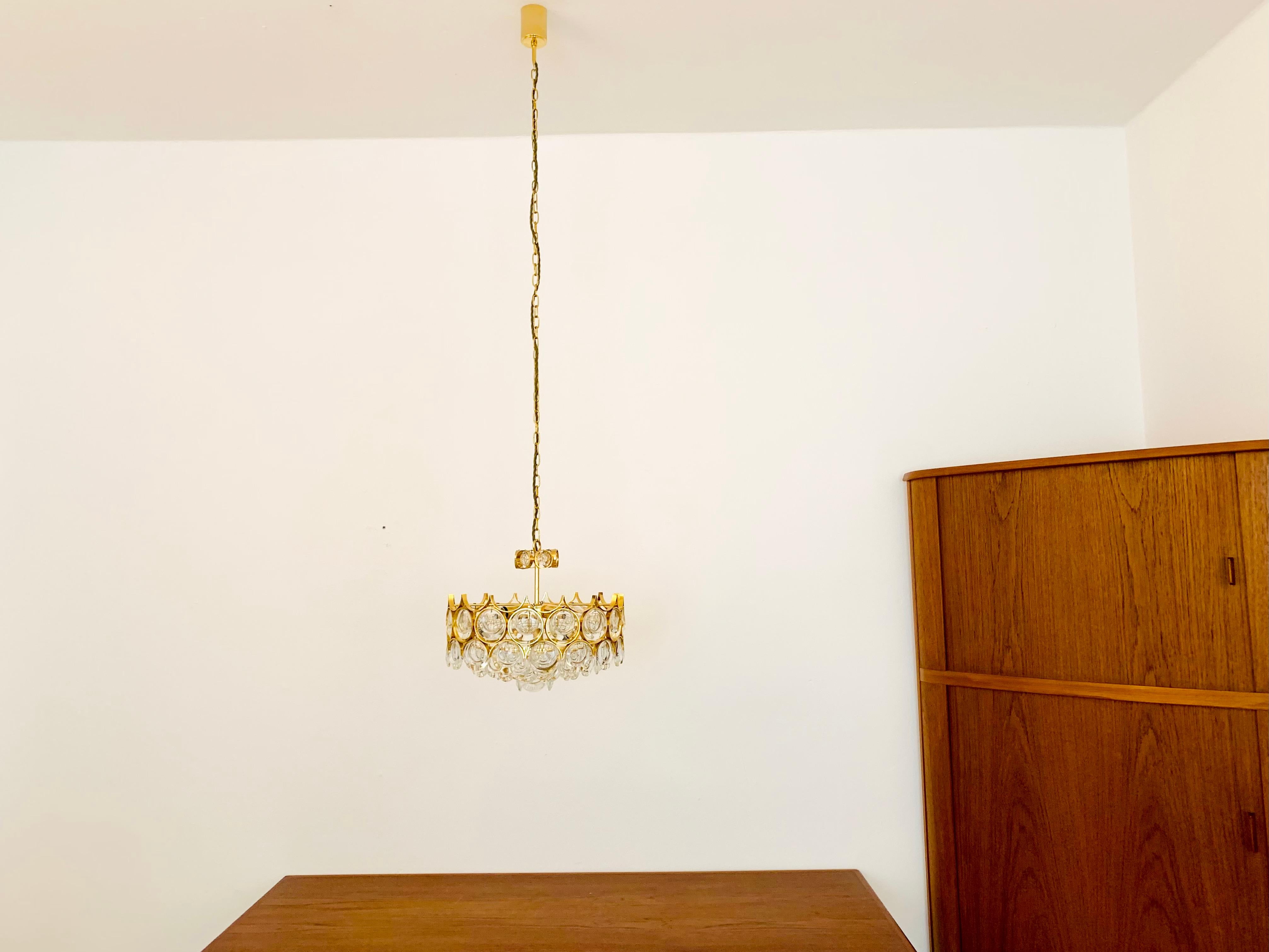 Crystal Glass Chandelier by Palwa For Sale 1