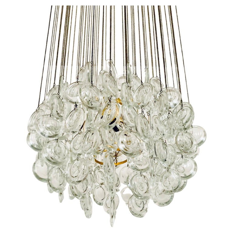 Crystal Glass Chandelier by Palwa For Sale at 1stDibs