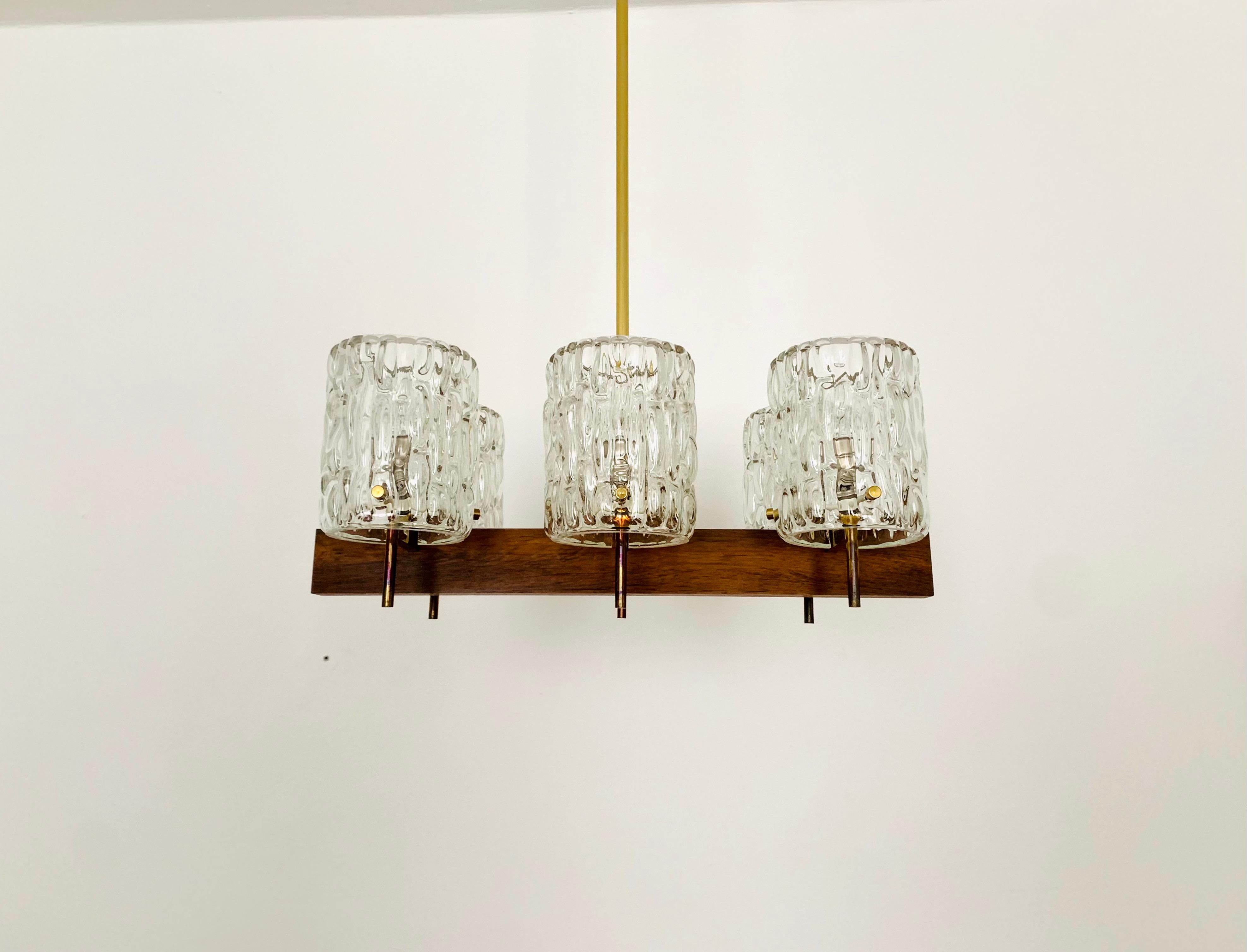 Mid-Century Modern Crystal Glass Chandelier by Rupert Nikoll  For Sale