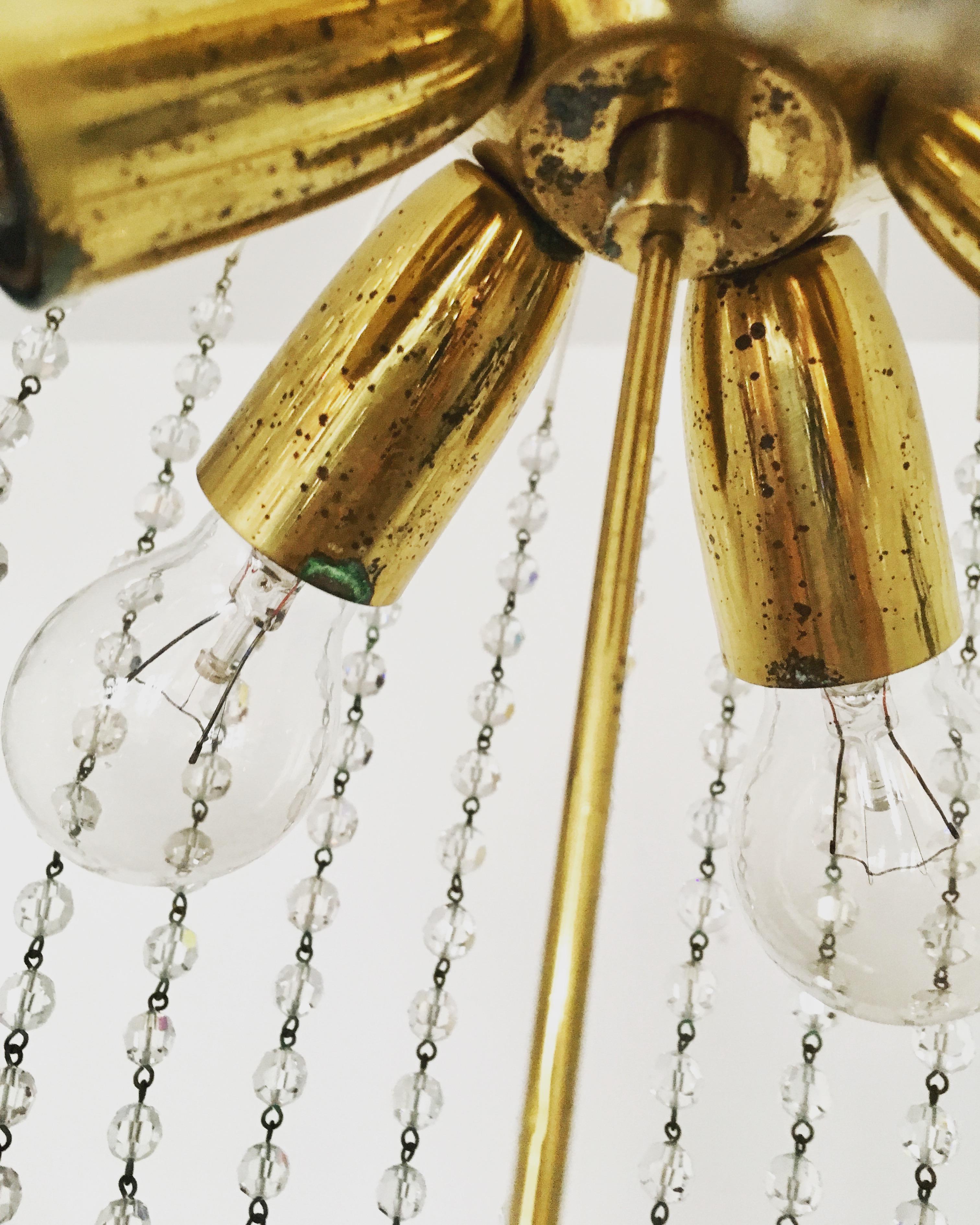 Lampadario in vetro di cristallo di Vereinigte Werkstätten in vendita 3
