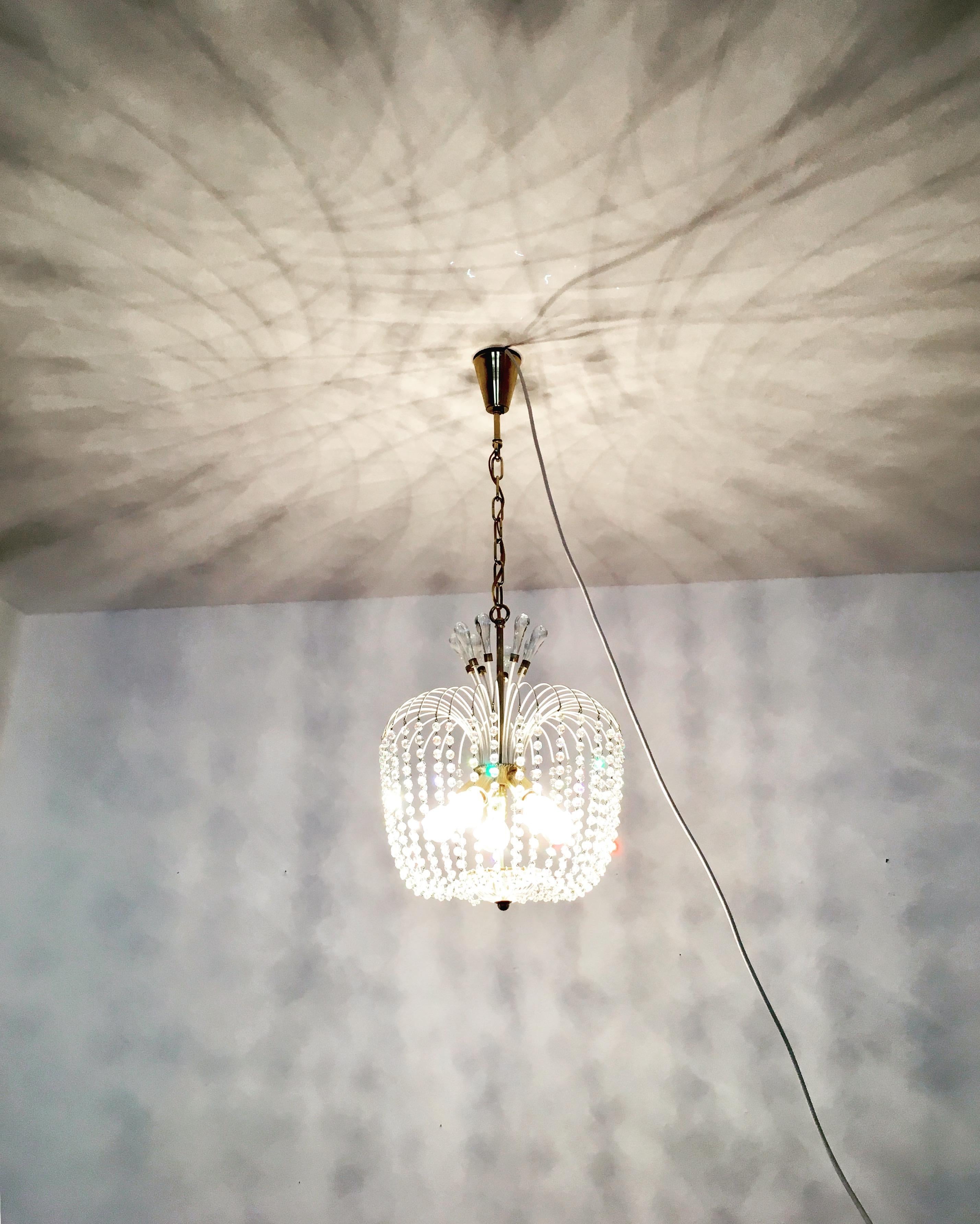 Lampadario in vetro di cristallo di Vereinigte Werkstätten in vendita 5