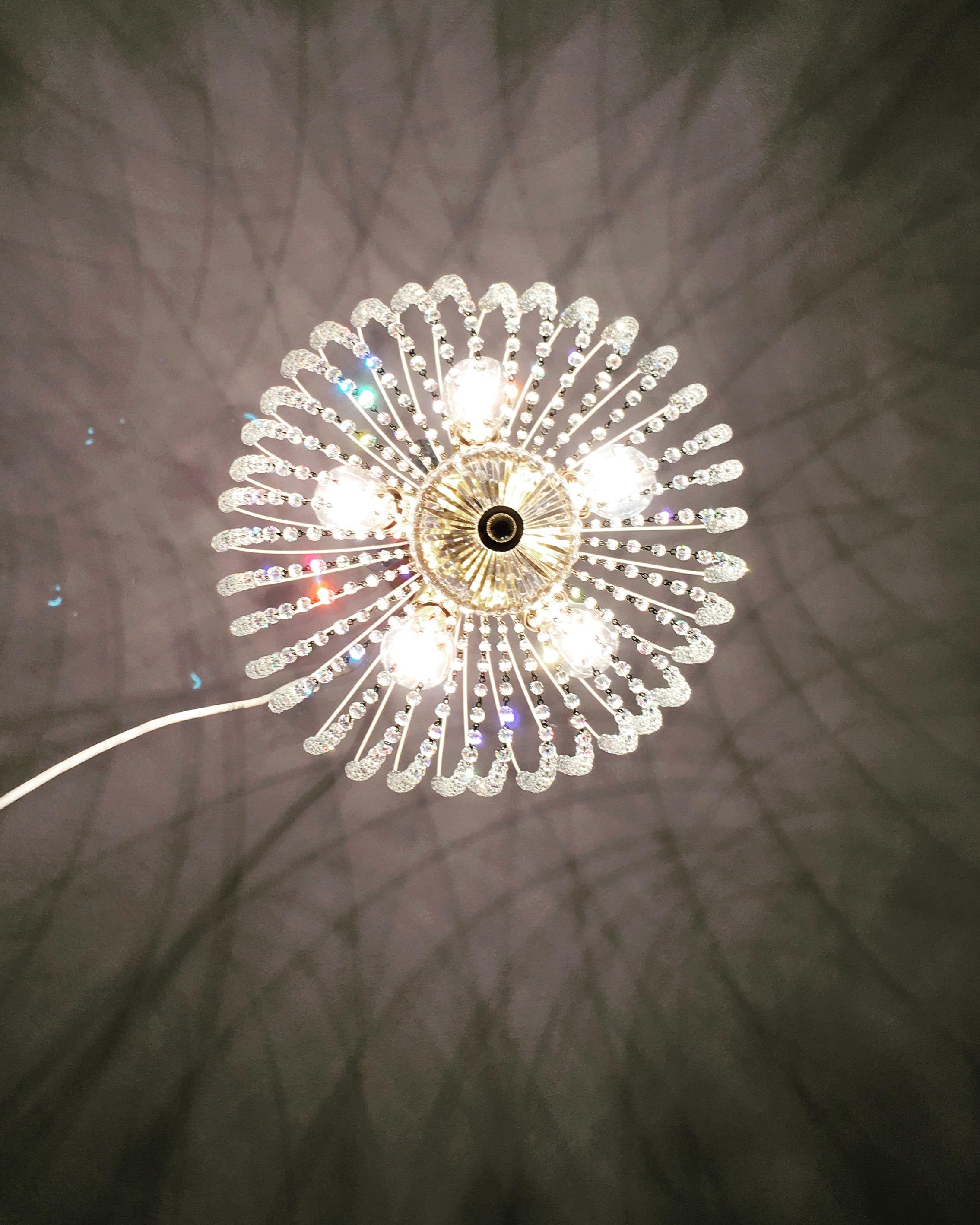 Lampadario in vetro di cristallo di Vereinigte Werkstätten in vendita 10