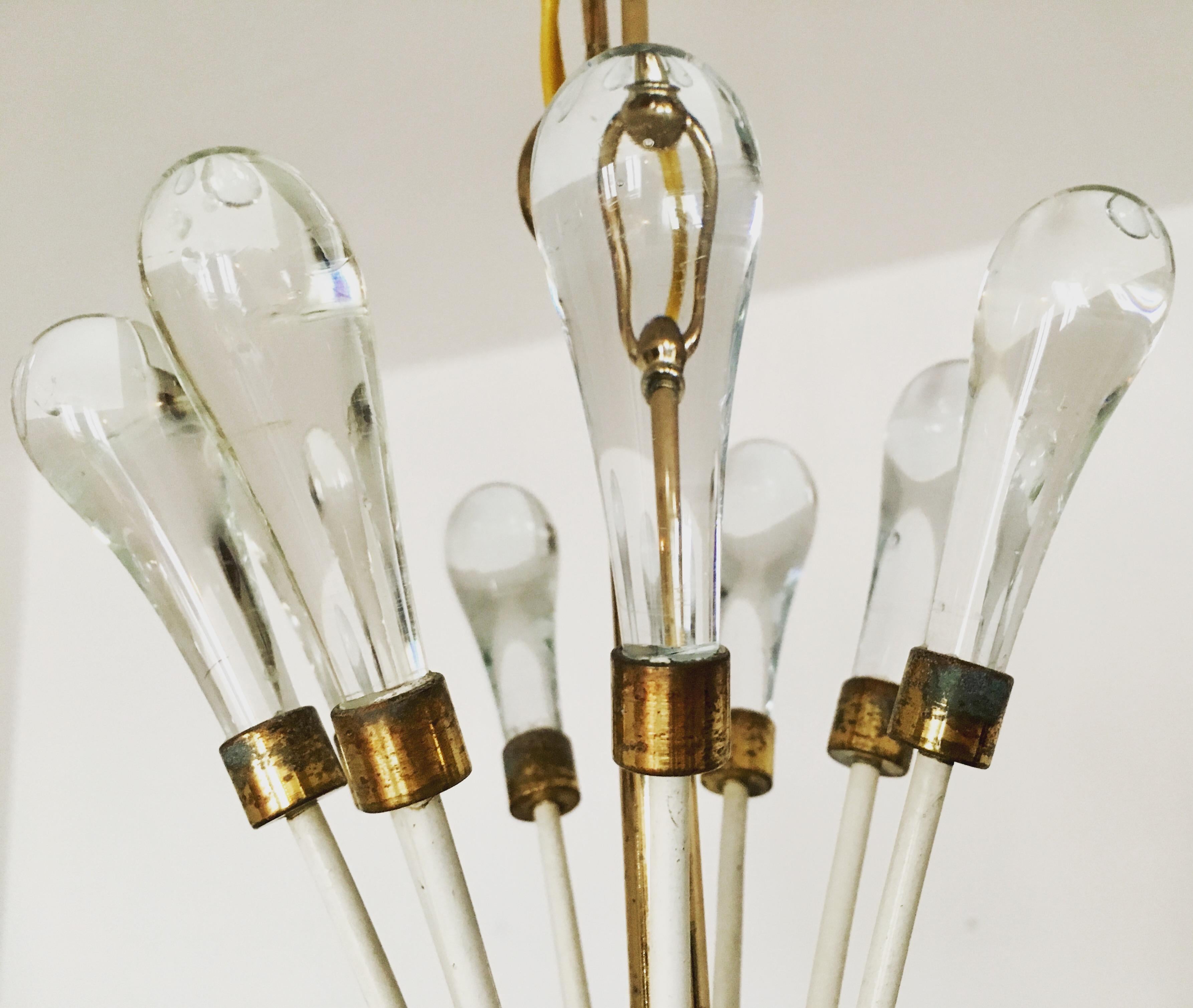 Lampadario in vetro di cristallo di Vereinigte Werkstätten in vendita 2