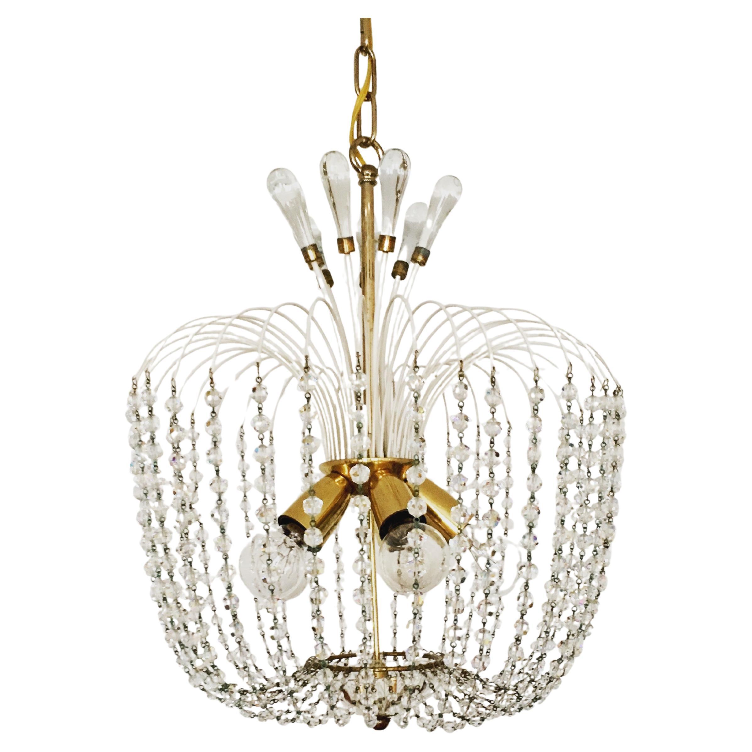 Lustre en cristal de verre par Vereinigte Werkstätten