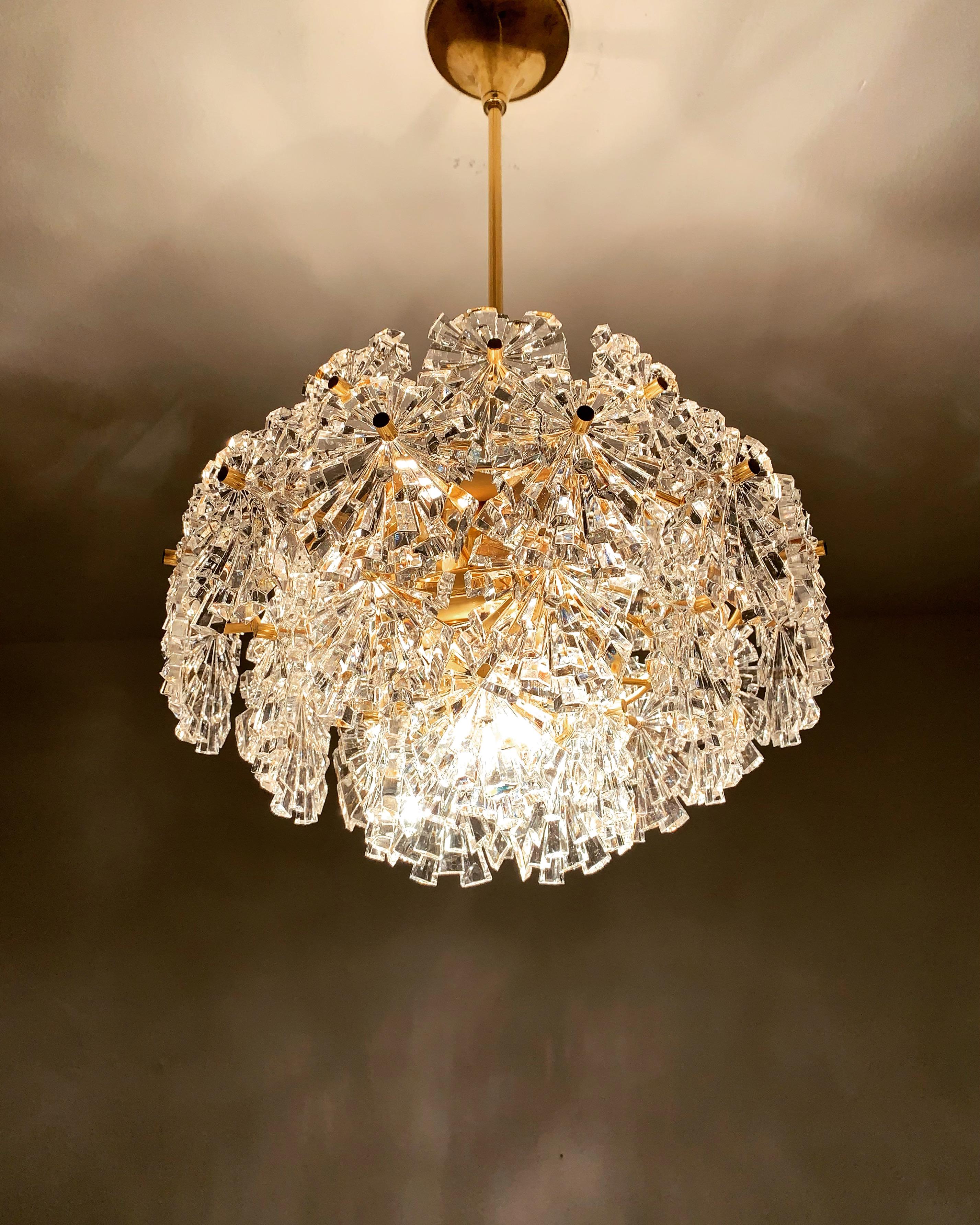 Crystal Glass Chandelier For Sale 3