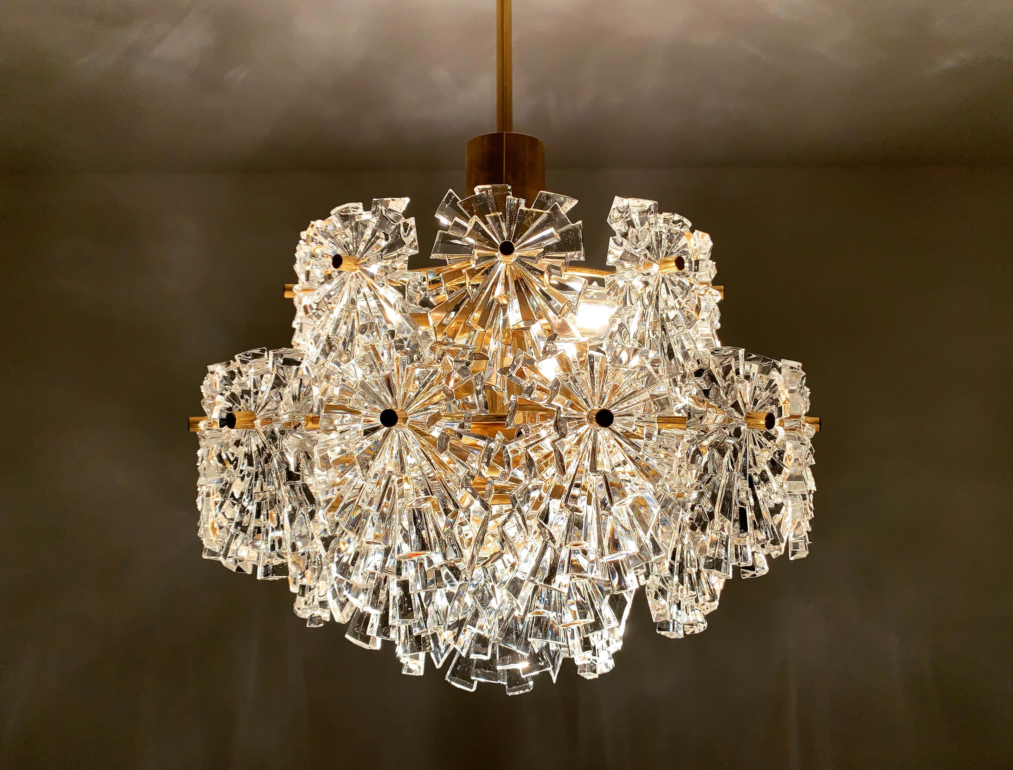 Crystal Glass Chandelier For Sale 4