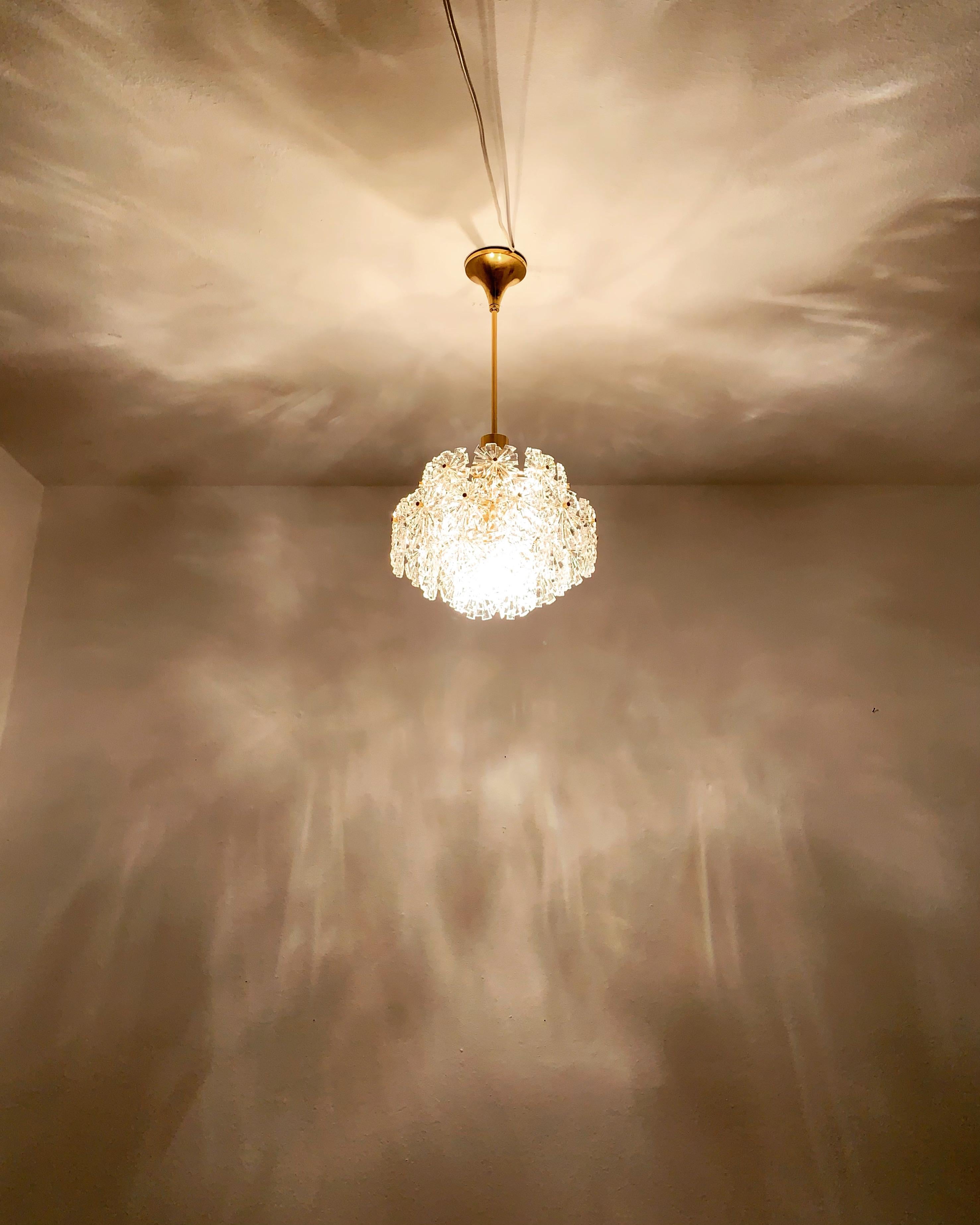 Crystal Glass Chandelier For Sale 2