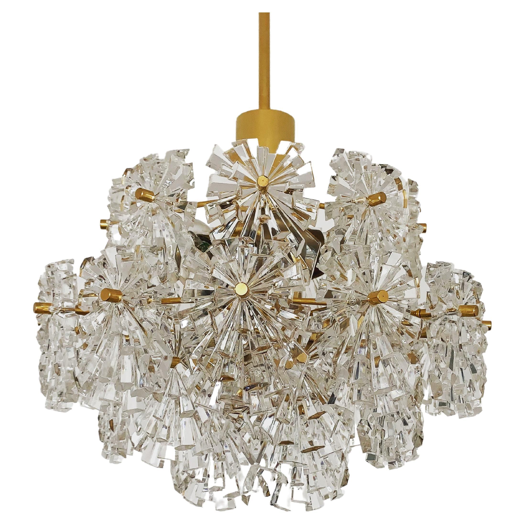 Crystal Glass Chandelier For Sale