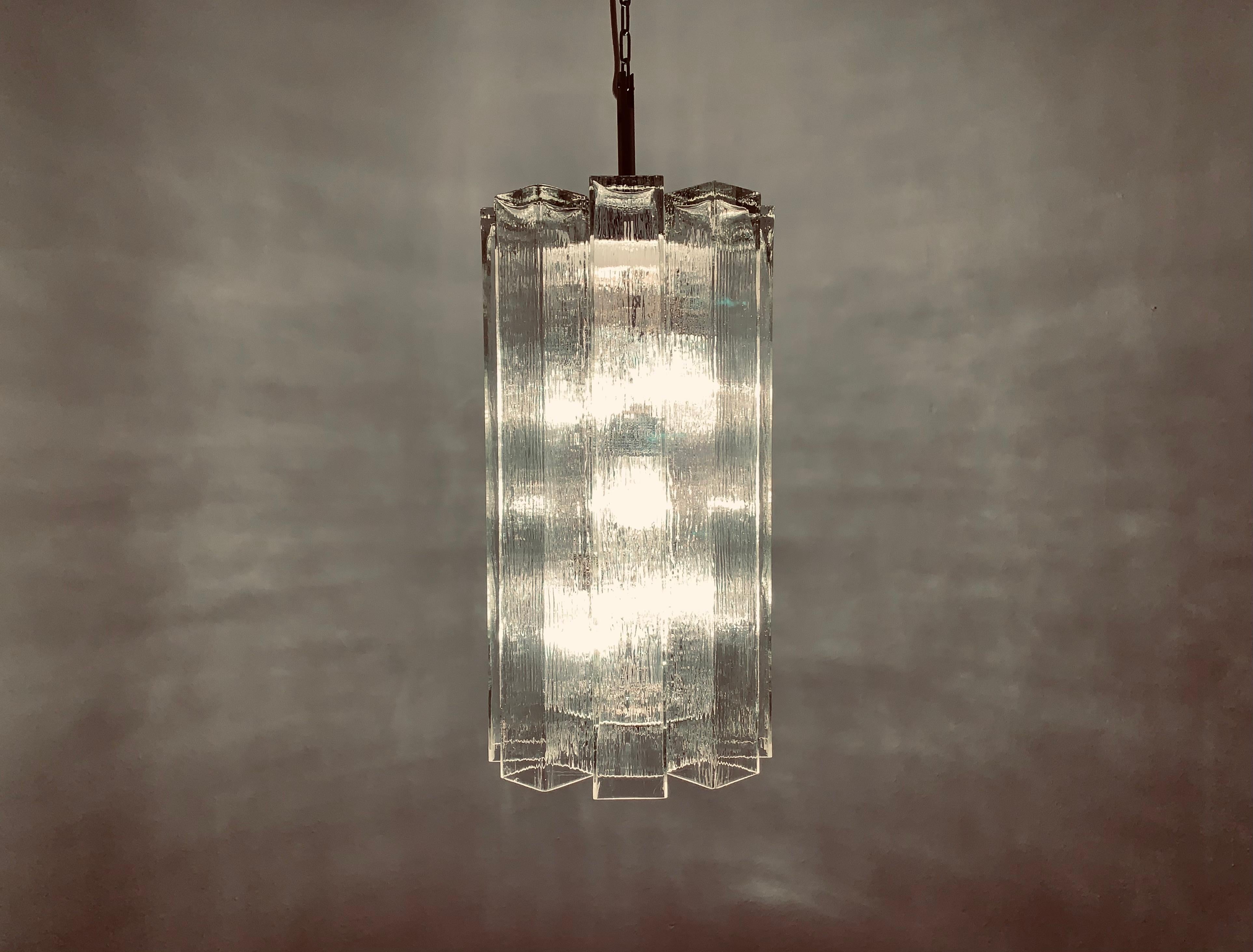 Lustre en cristal de verre de Doria en vente 3