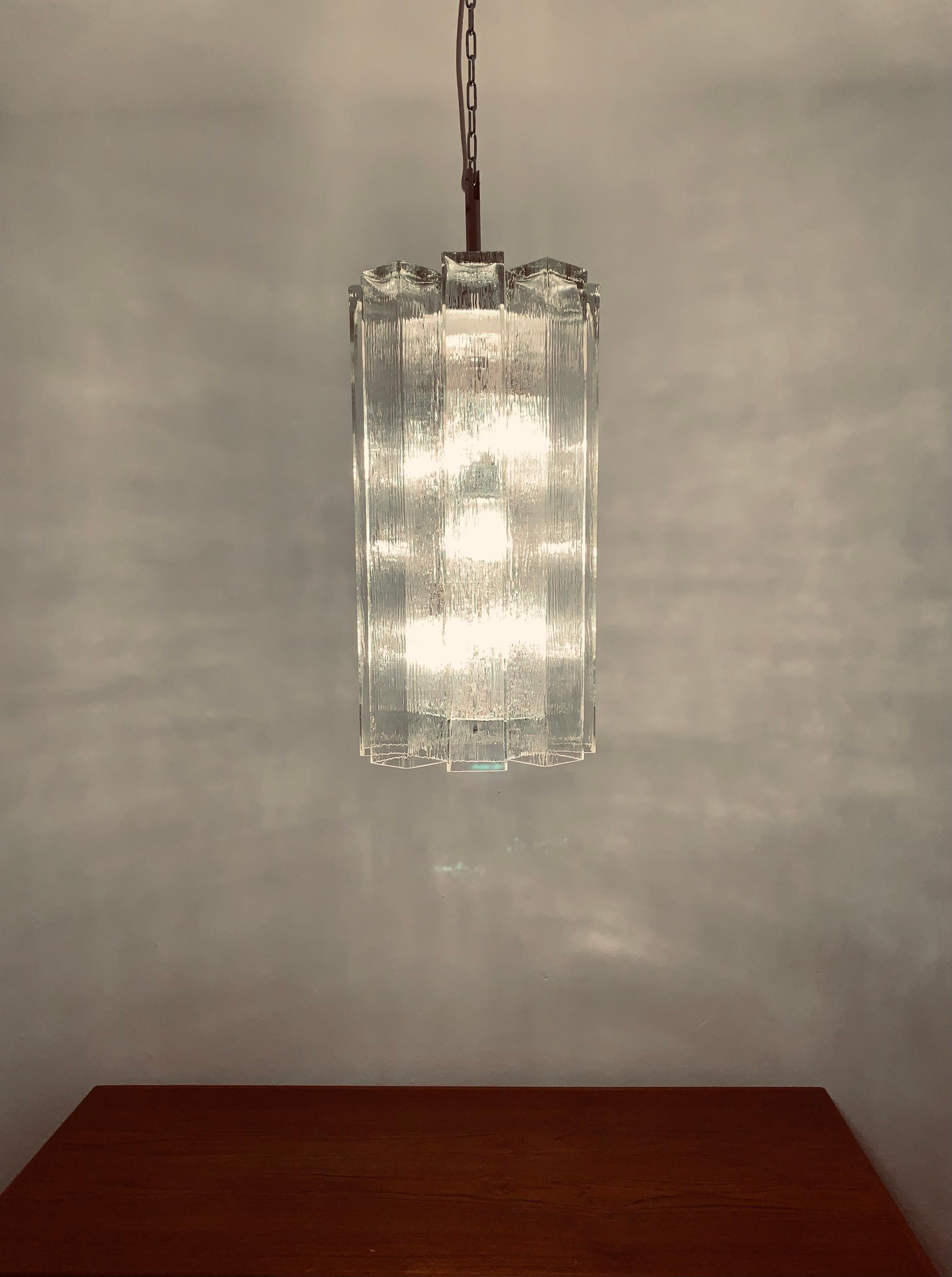 Lustre en cristal de verre de Doria en vente 4