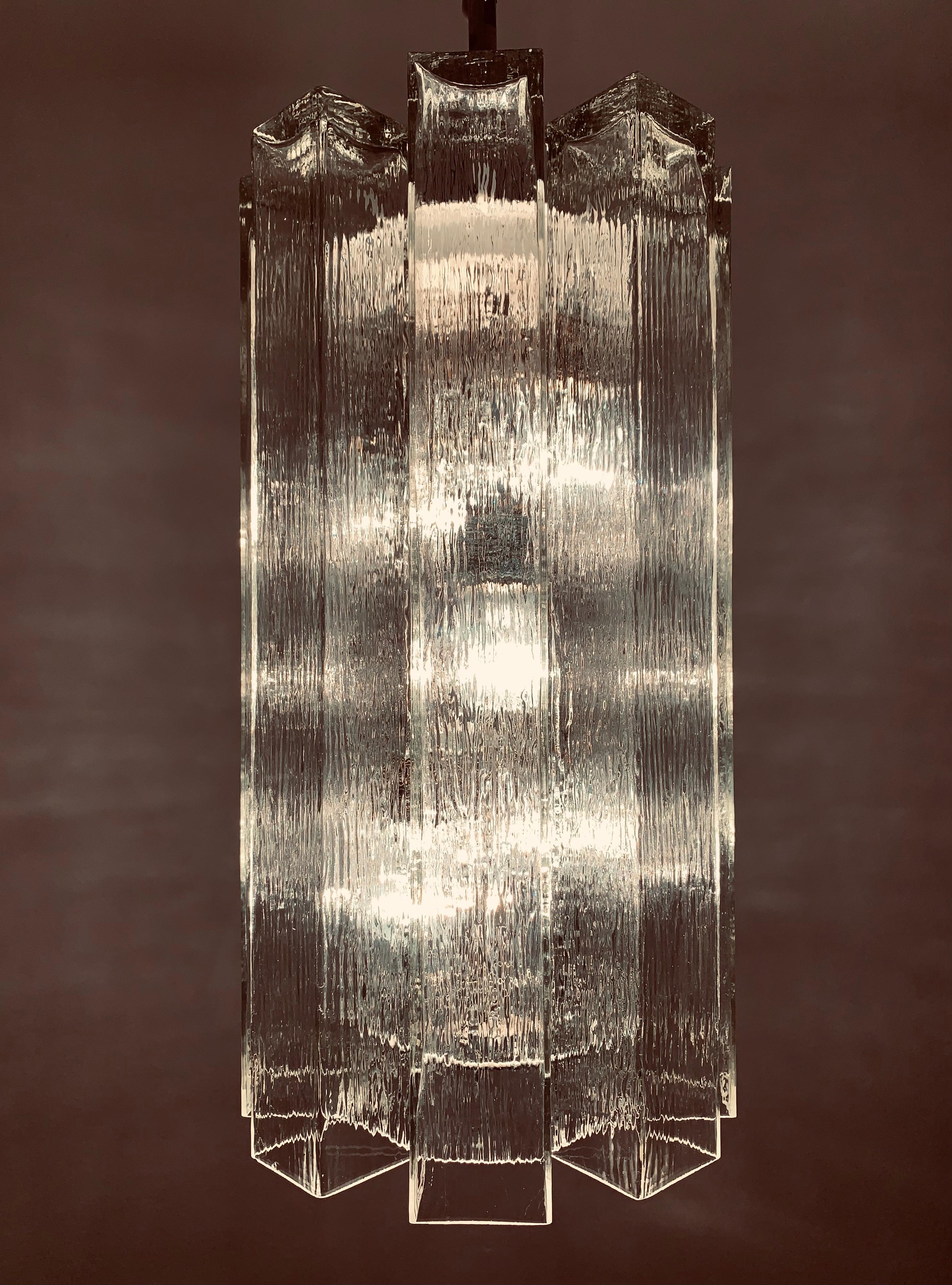 Lustre en cristal de verre de Doria en vente 7